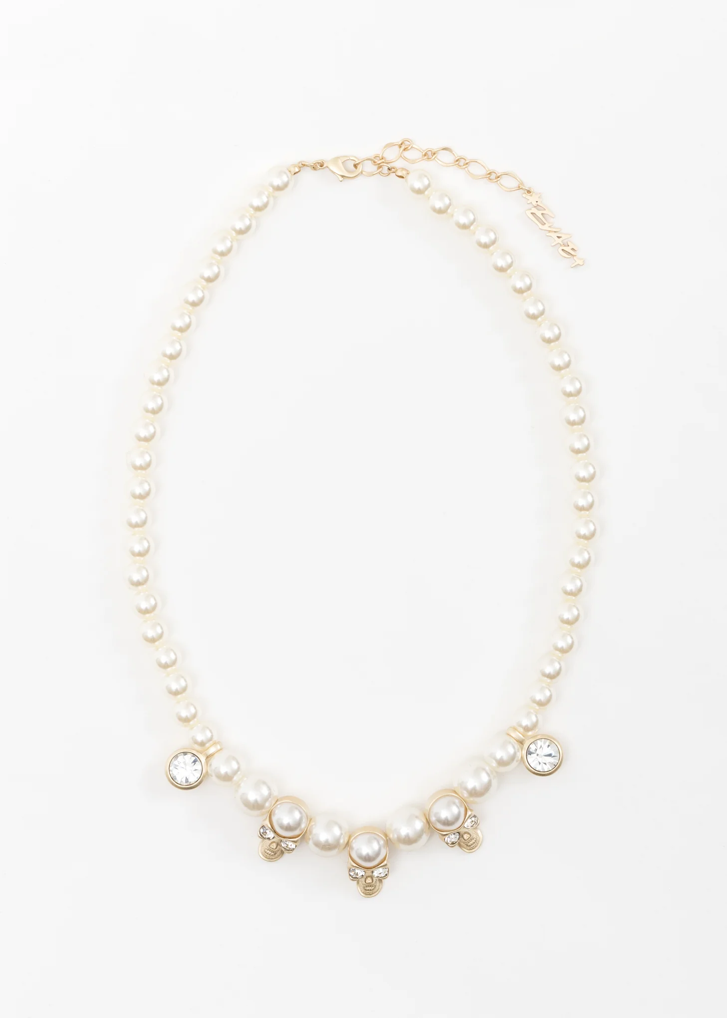 Pearl And Skull Necklace