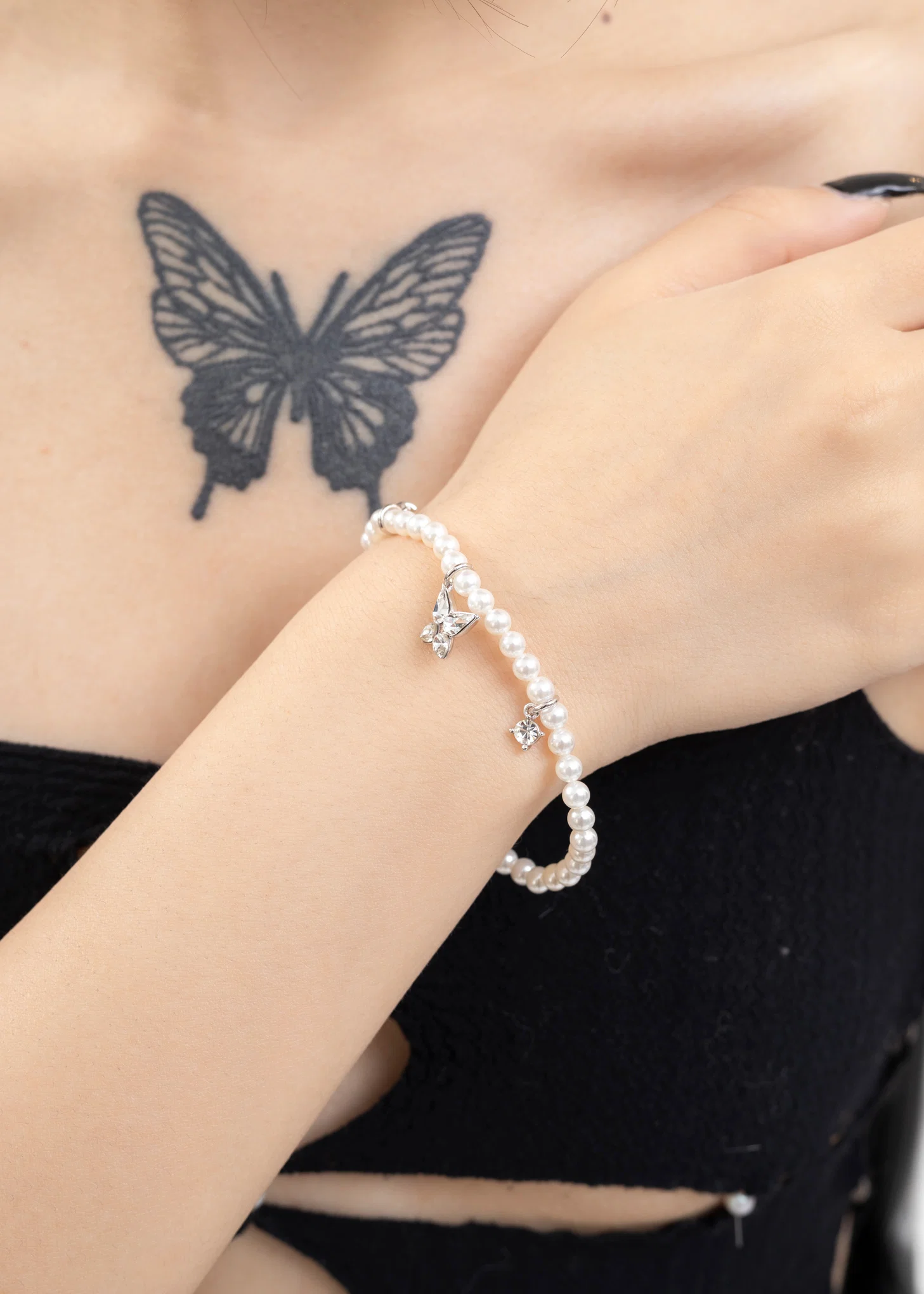 Pearl Butterfly Bracelet - Image 2