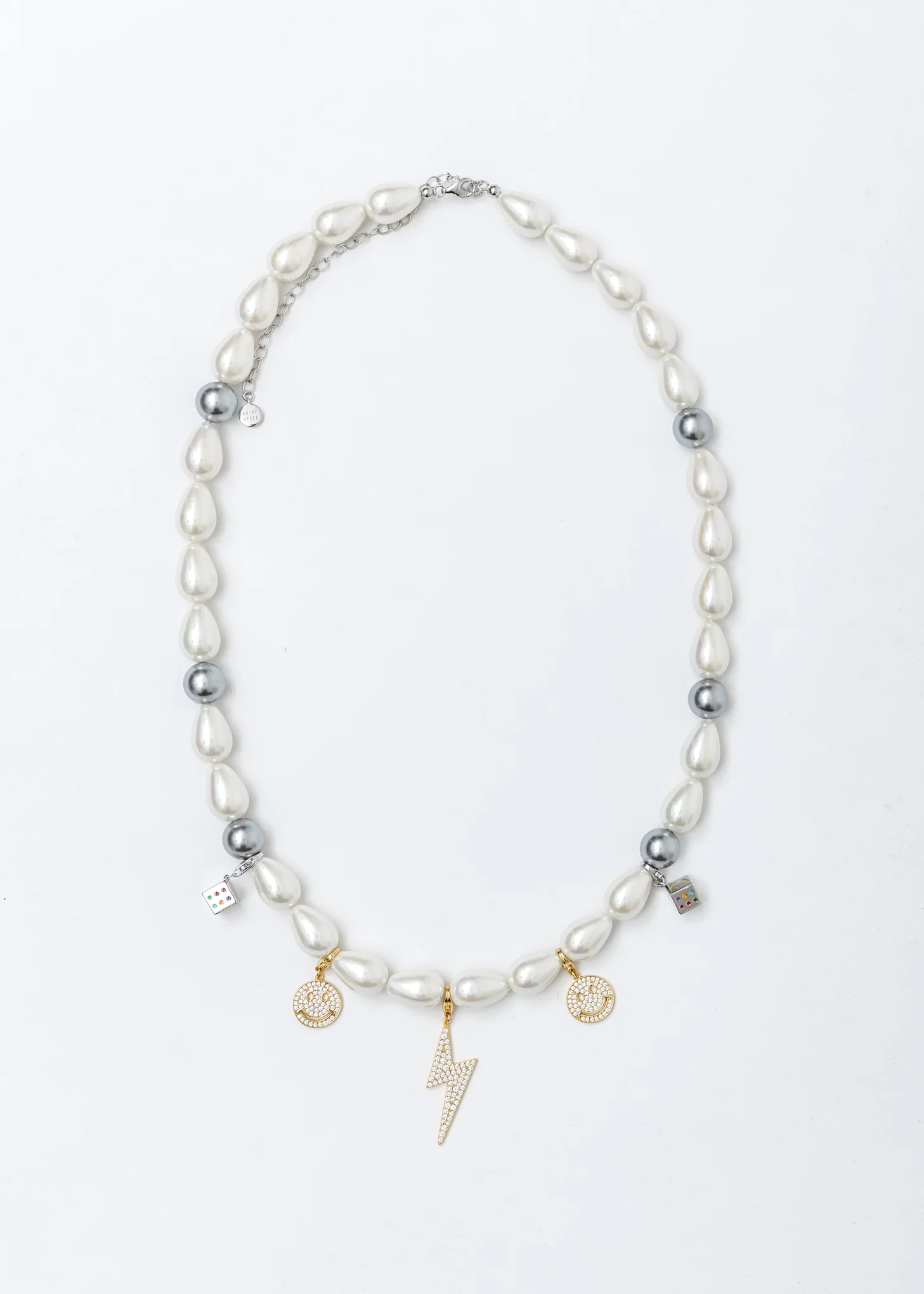 Pearl Smile Face Flash Necklace