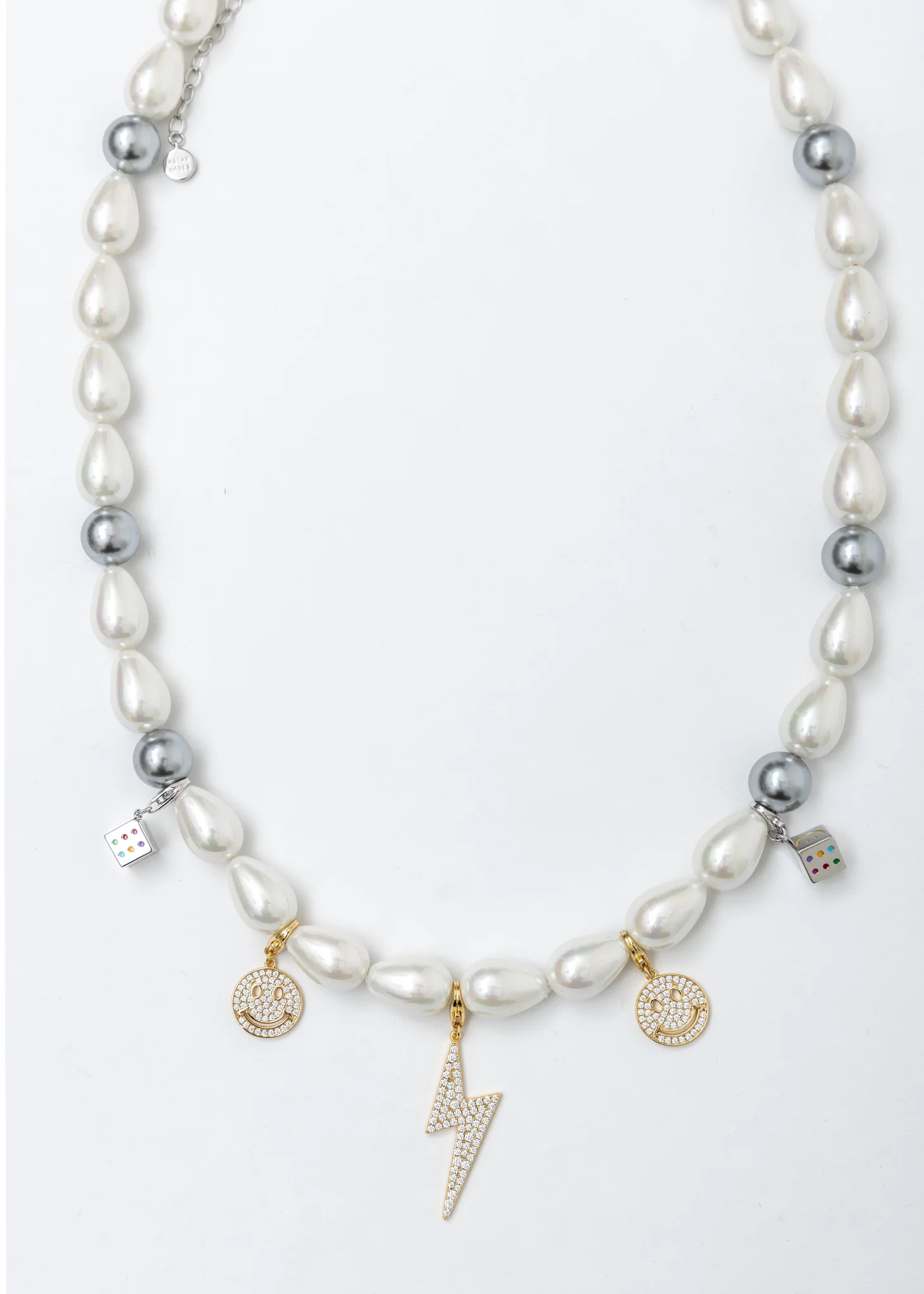 Pearl Smile Face Flash Necklace - Image 3