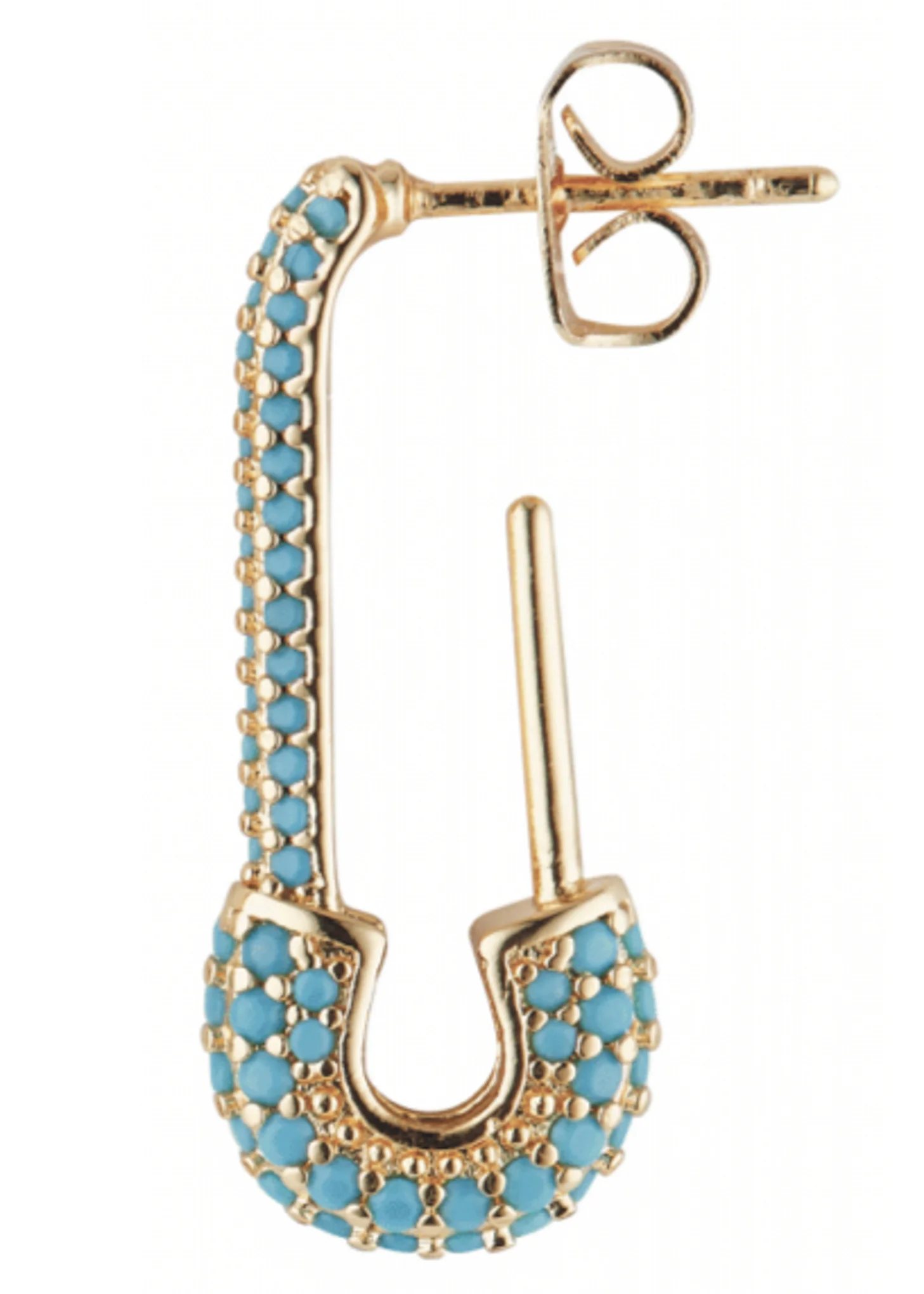 Pin Up Earrings Medium Single - Mykonos Blue
