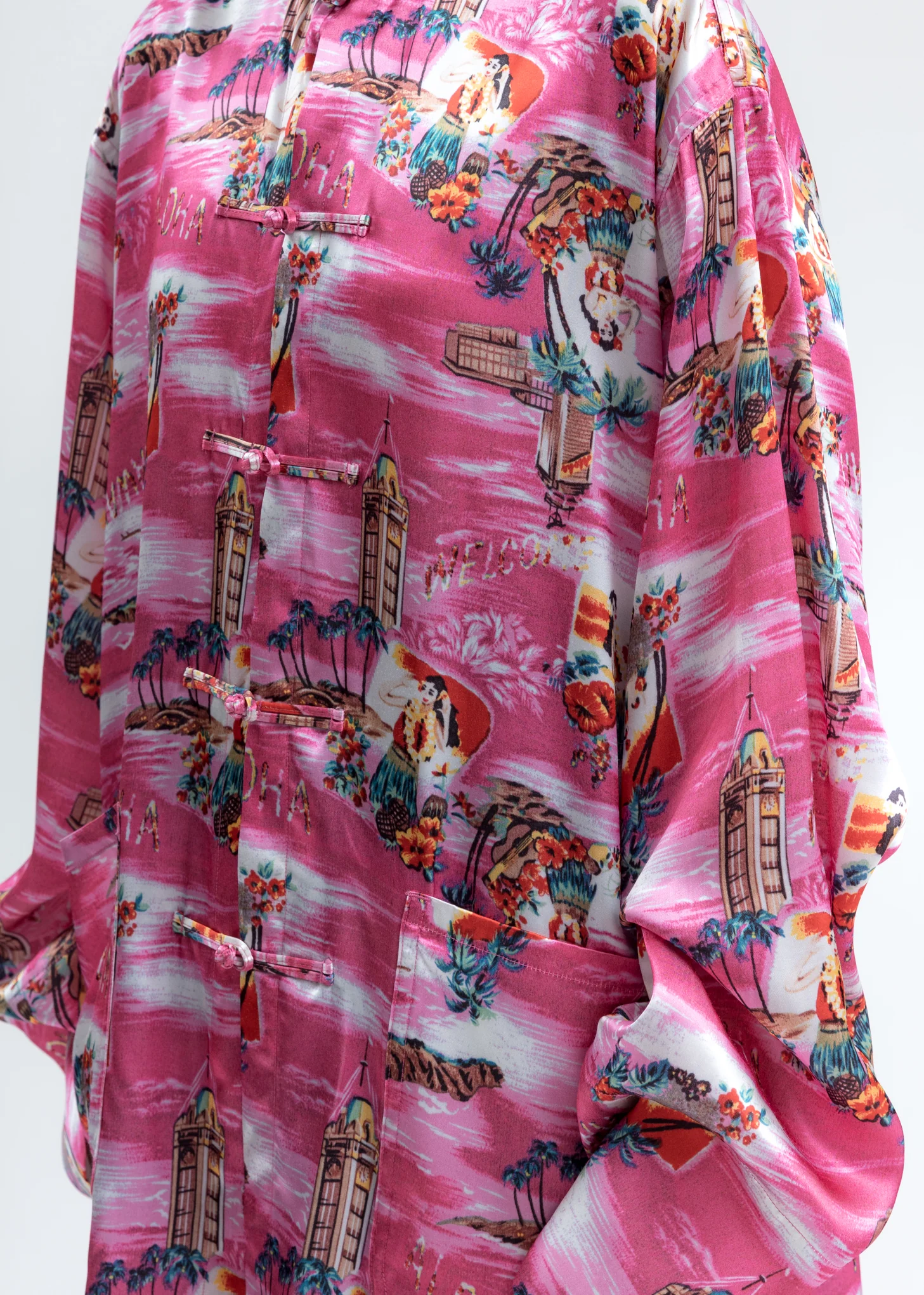 Pink Aloha Kung Fu Shirt - Image 5