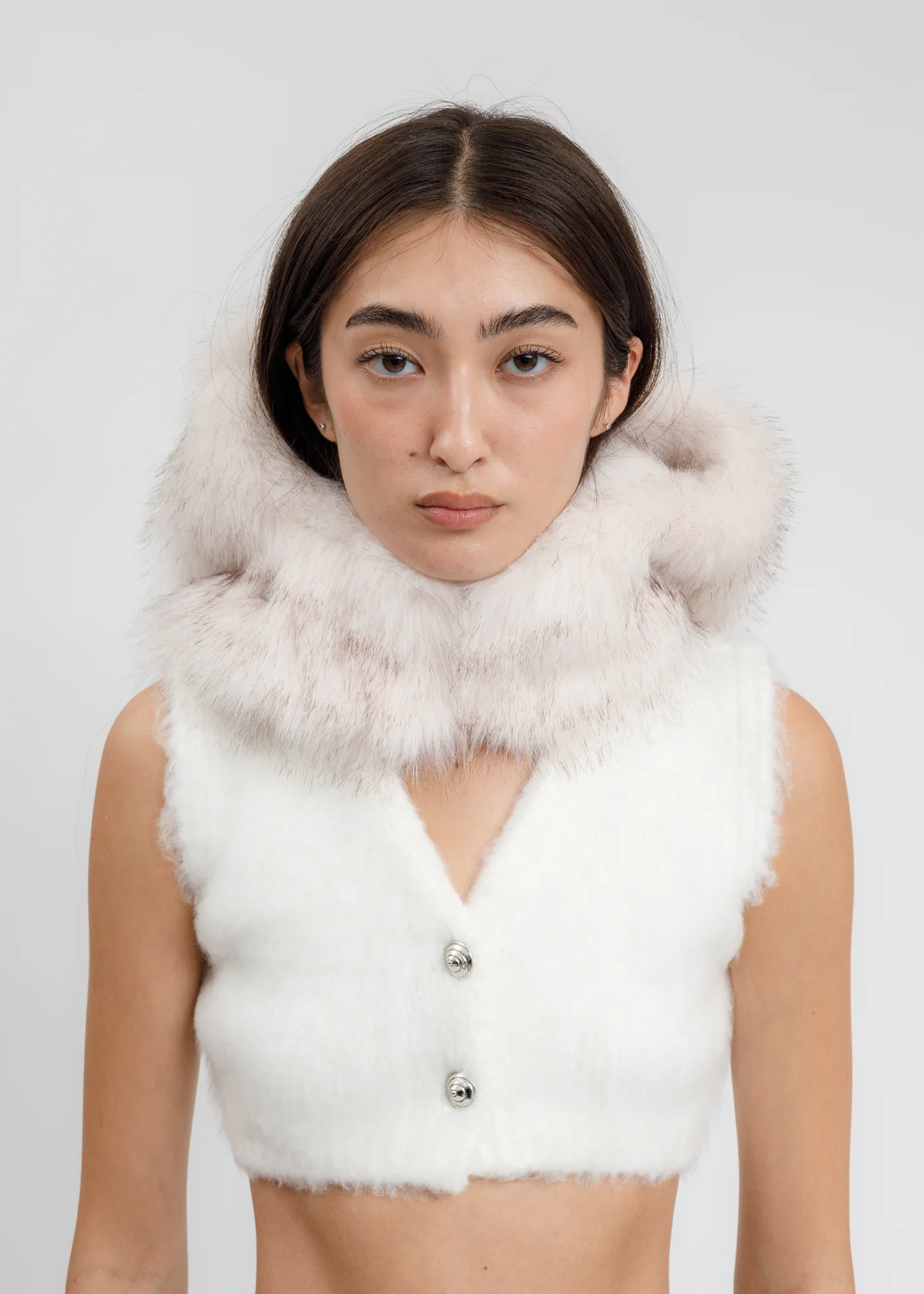 Pink And Black Faux Fur Quilting Hood - Image 5