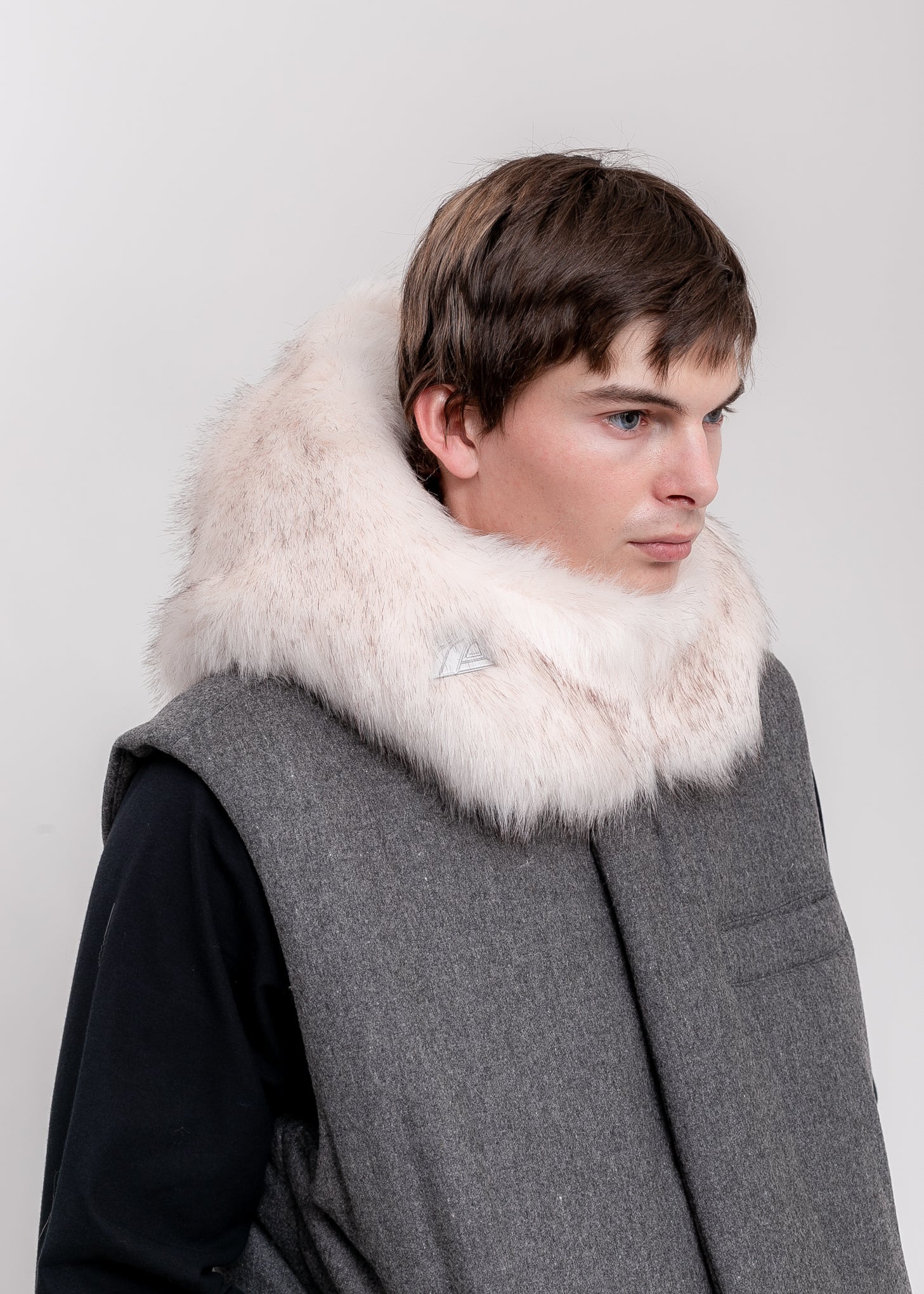 Pink And Black Faux Fur Quilting Hood - Image 2