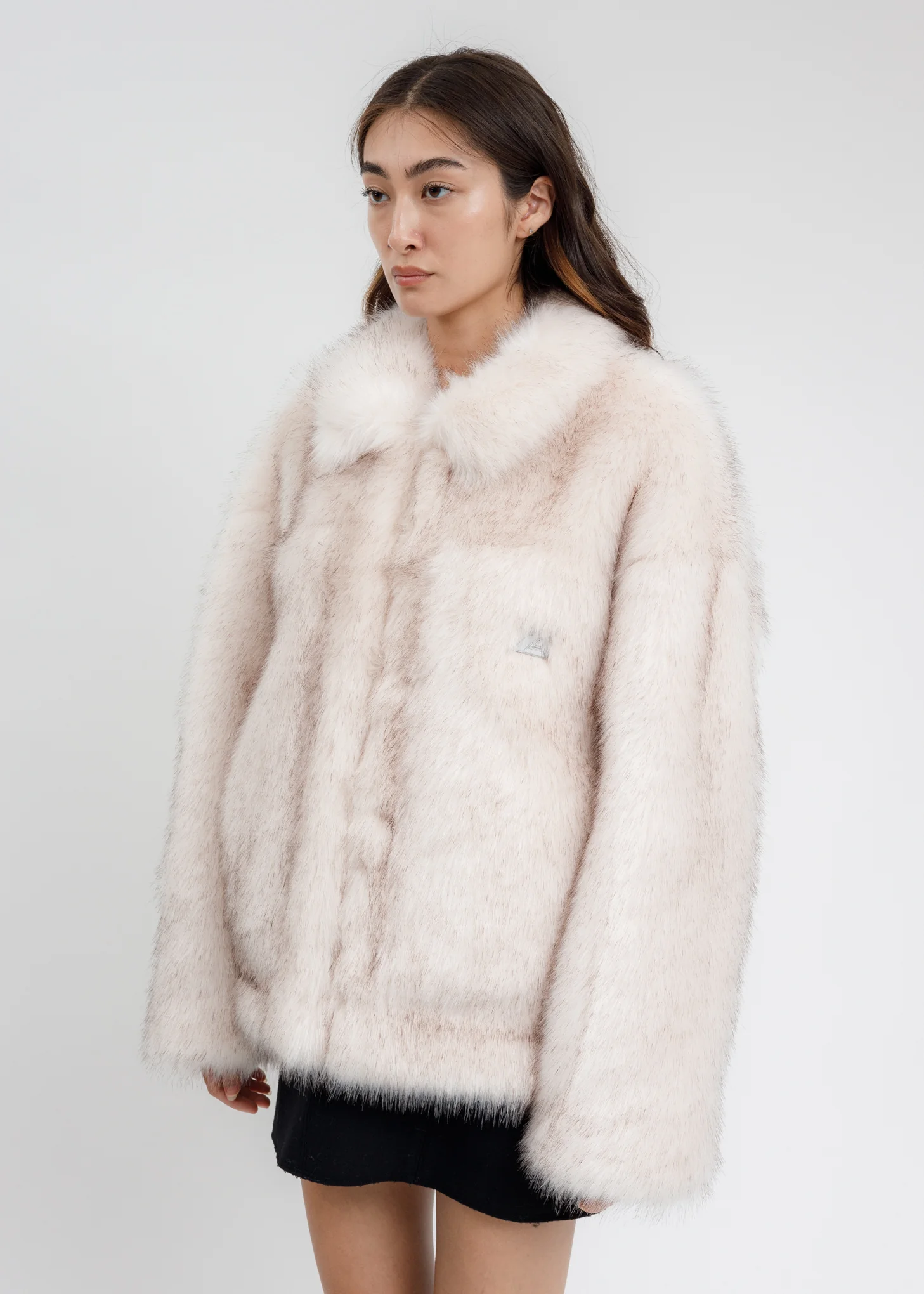 Pink And Black Faux Fur Trucker Jacket - Image 2