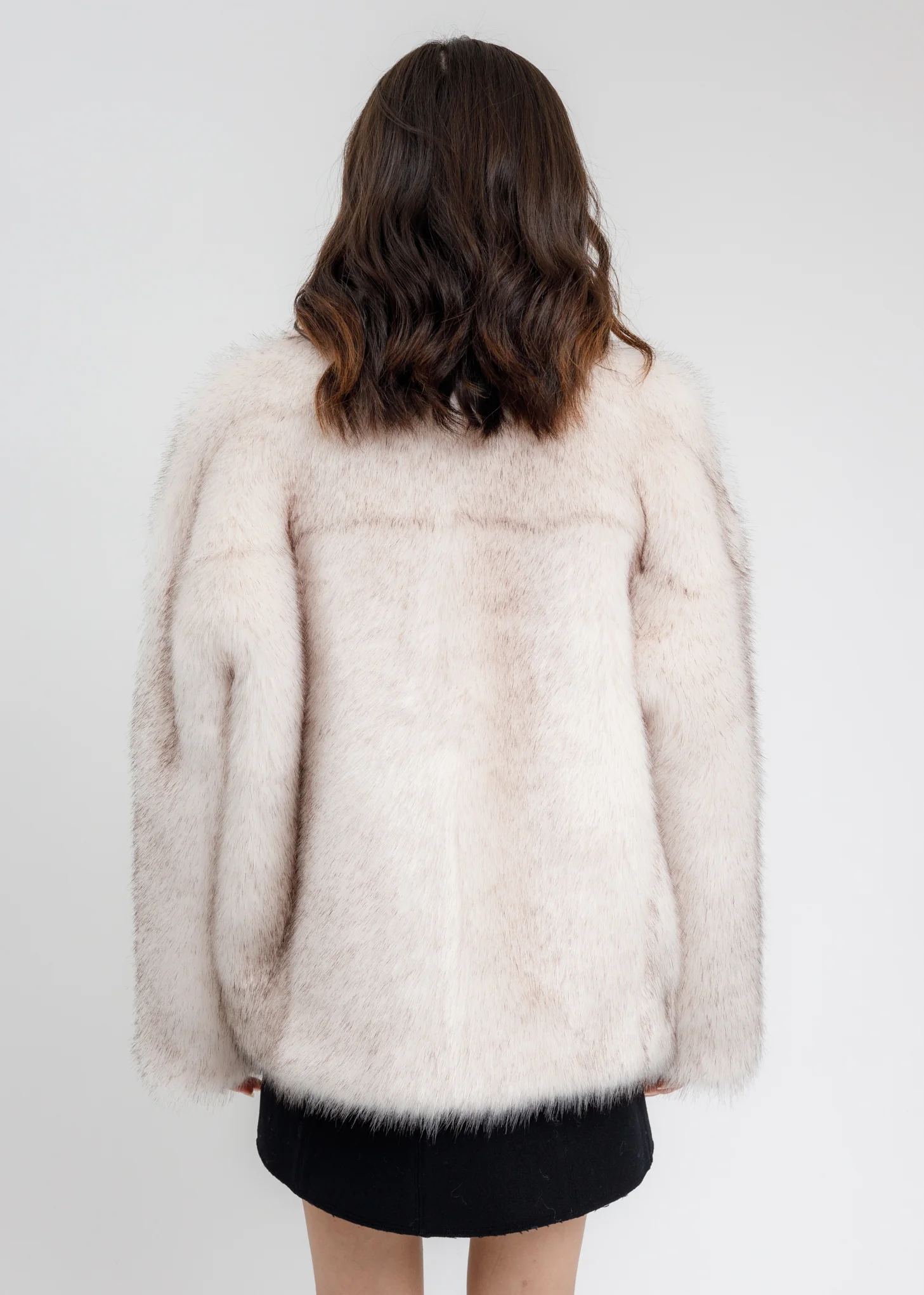 Pink And Black Faux Fur Trucker Jacket - Image 4
