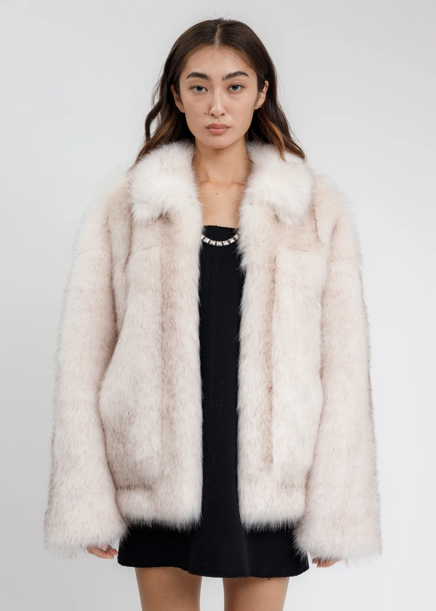 Pink And Black Faux Fur Trucker Jacket - Image 5