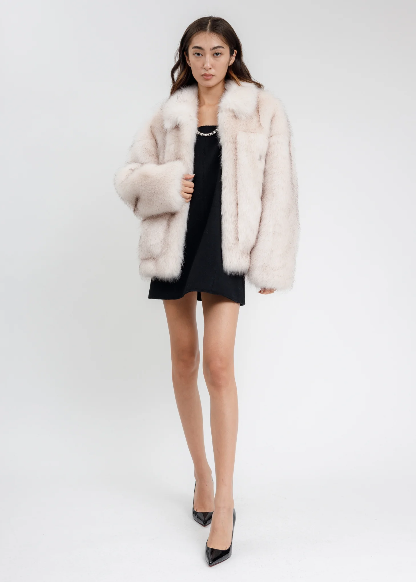 Pink And Black Faux Fur Trucker Jacket - Image 7
