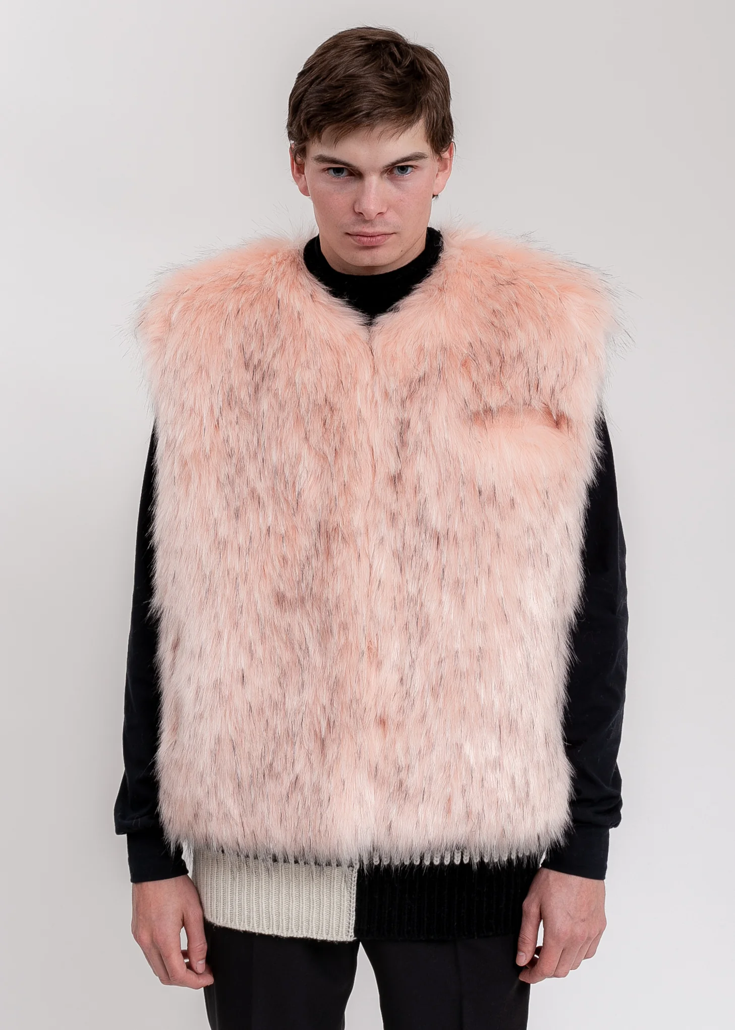 Pink Faux Fur Vest