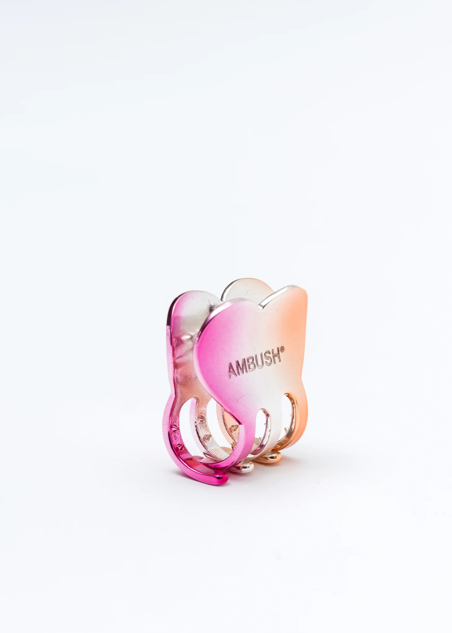 Pink And Orange Heart Hair Clip