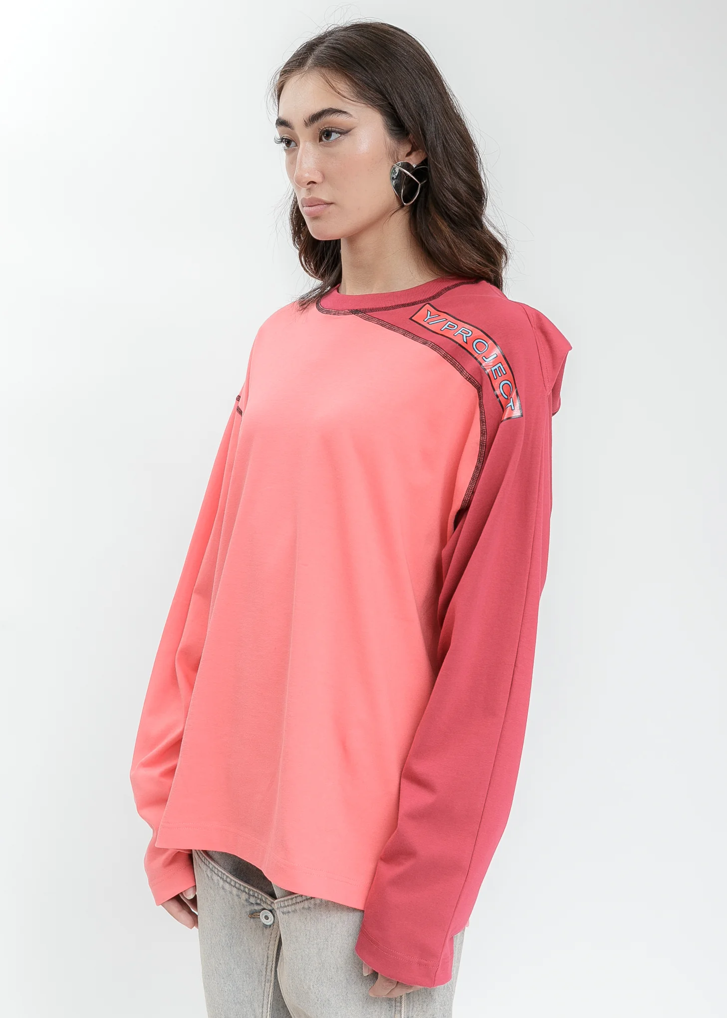 Pink And Salmon Clip Shoulder Long Sleeves - Image 2