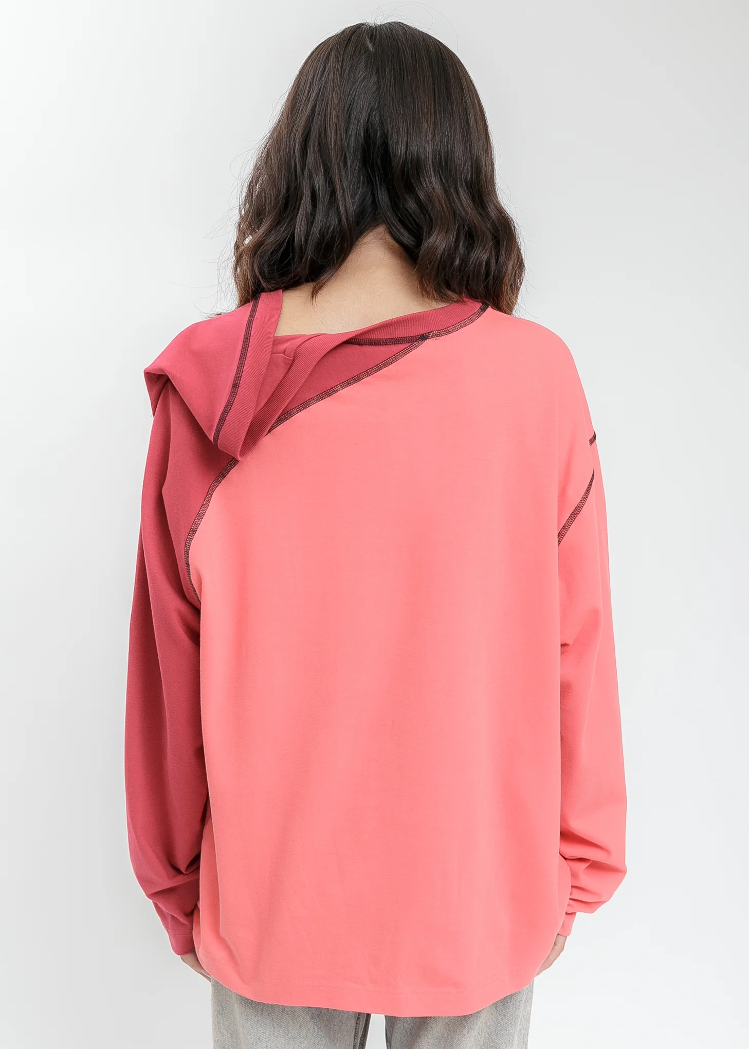 Pink And Salmon Clip Shoulder Long Sleeves - Image 3