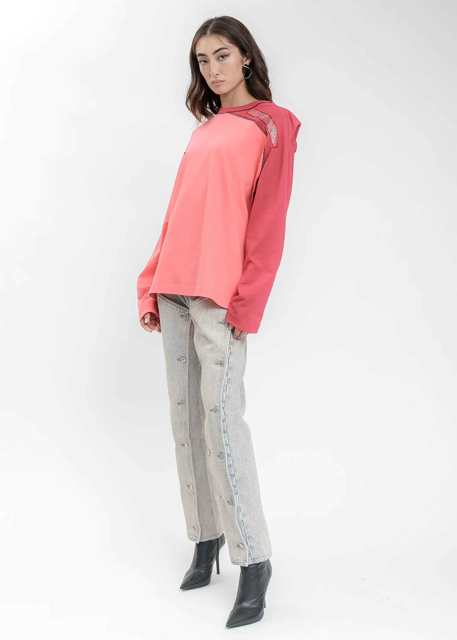Pink And Salmon Clip Shoulder Long Sleeves - Image 6