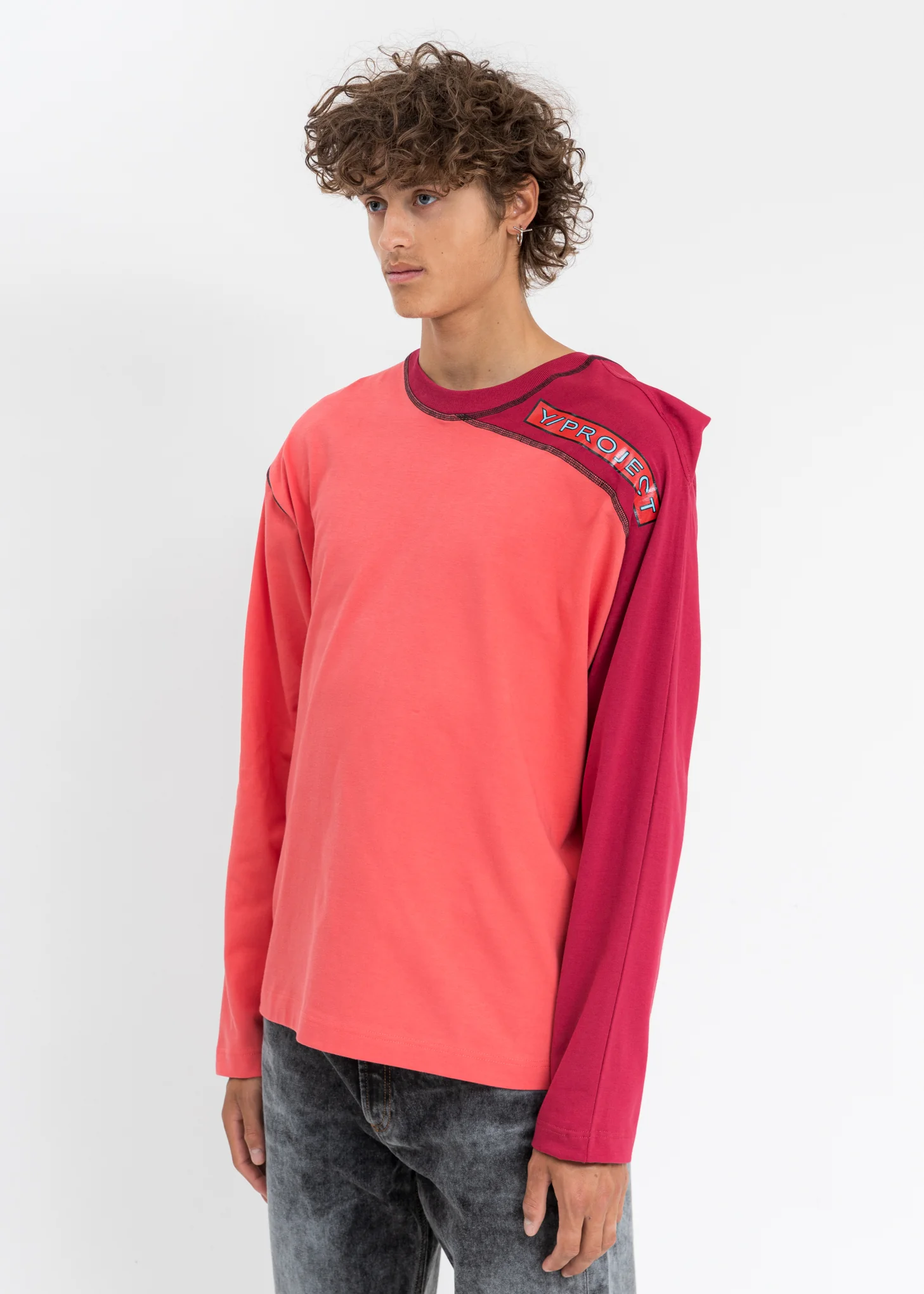 Pink And Salmon Clip Shoulder Long Sleeves - Image 3