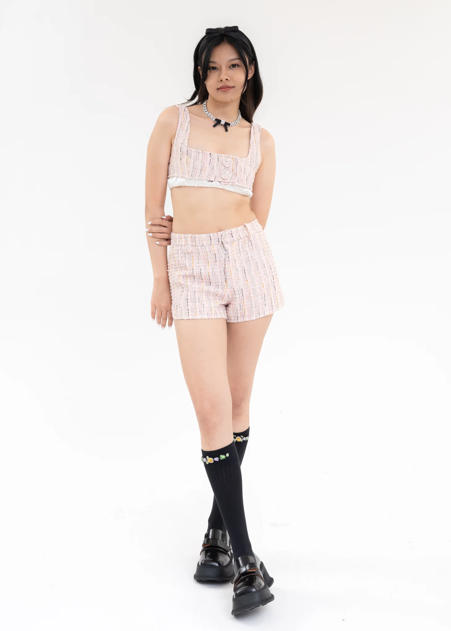 Pink And White Bralette Top - Image 5