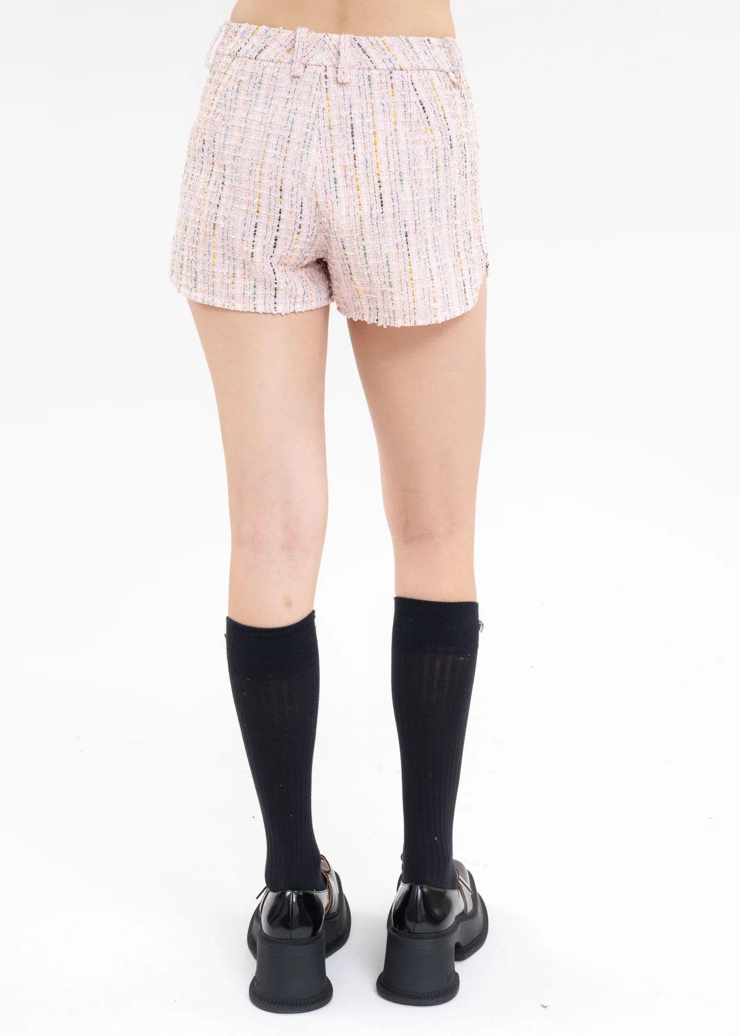 Pink And White Slit Shorts - Image 3