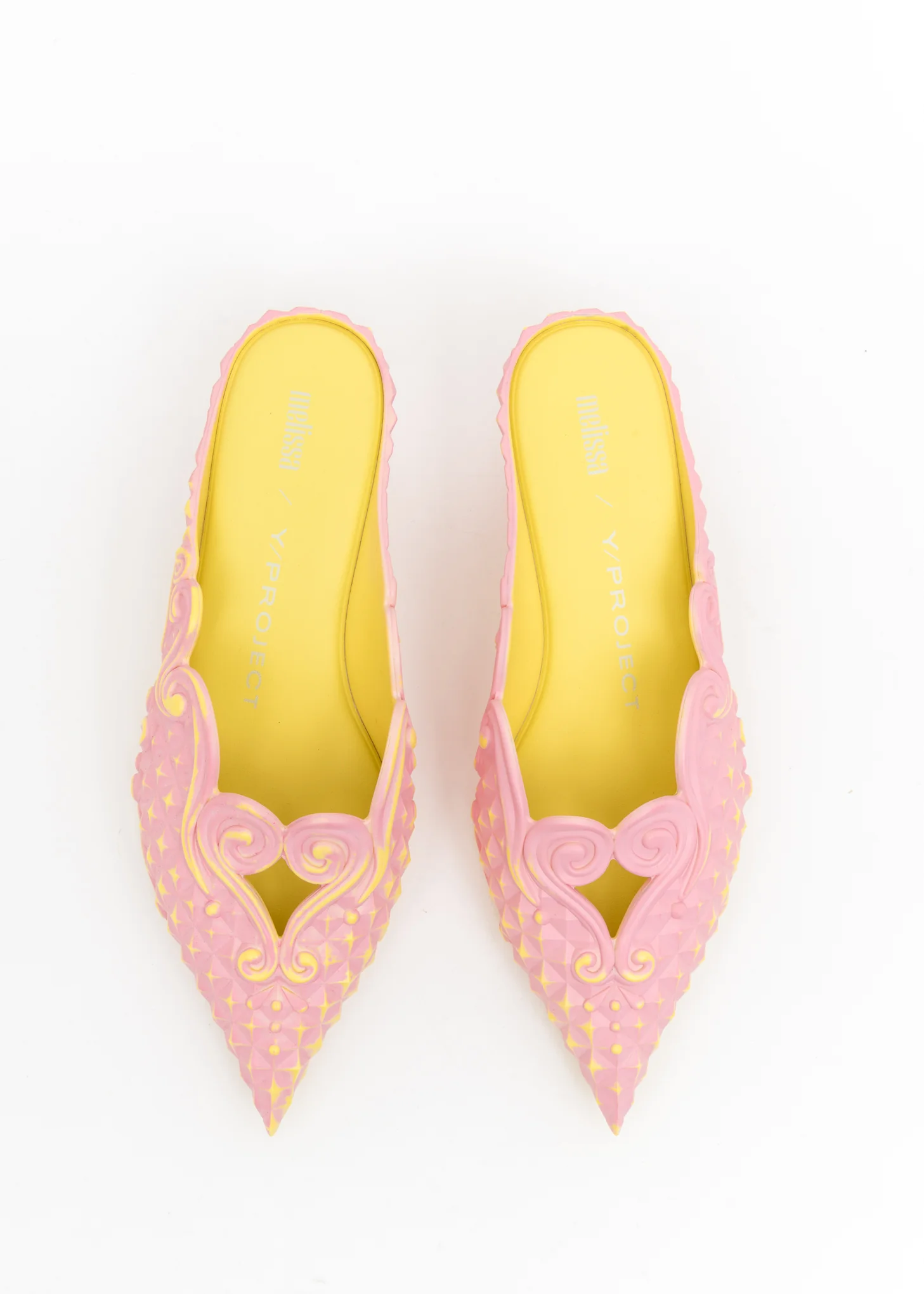 Pink And Yellow Melissa Edition Jelly Point Mules - Image 2
