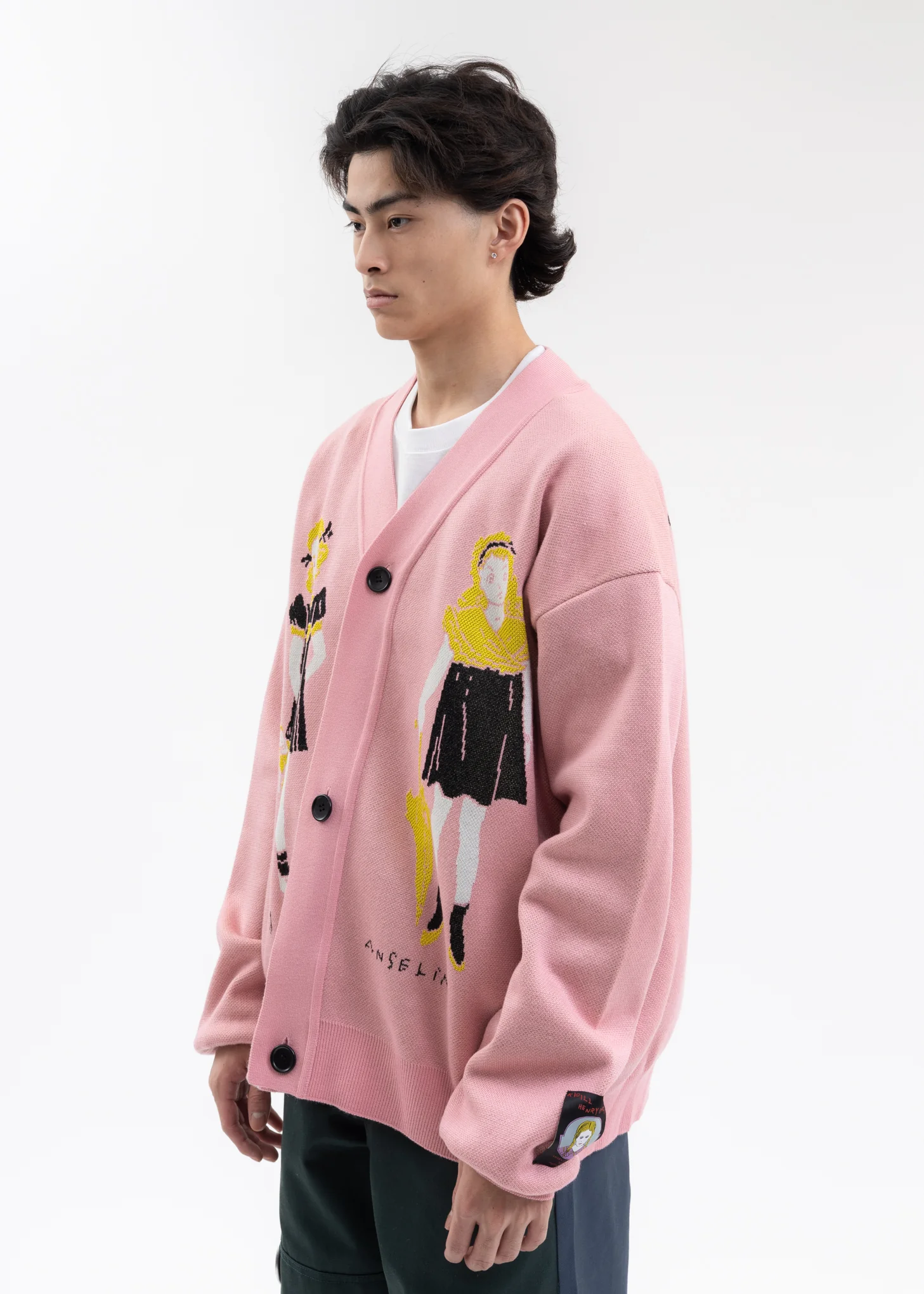 Pink Angeline and Joyce Knit Cardigan - KIDILL × Henry Darger Collaboration - Image 3