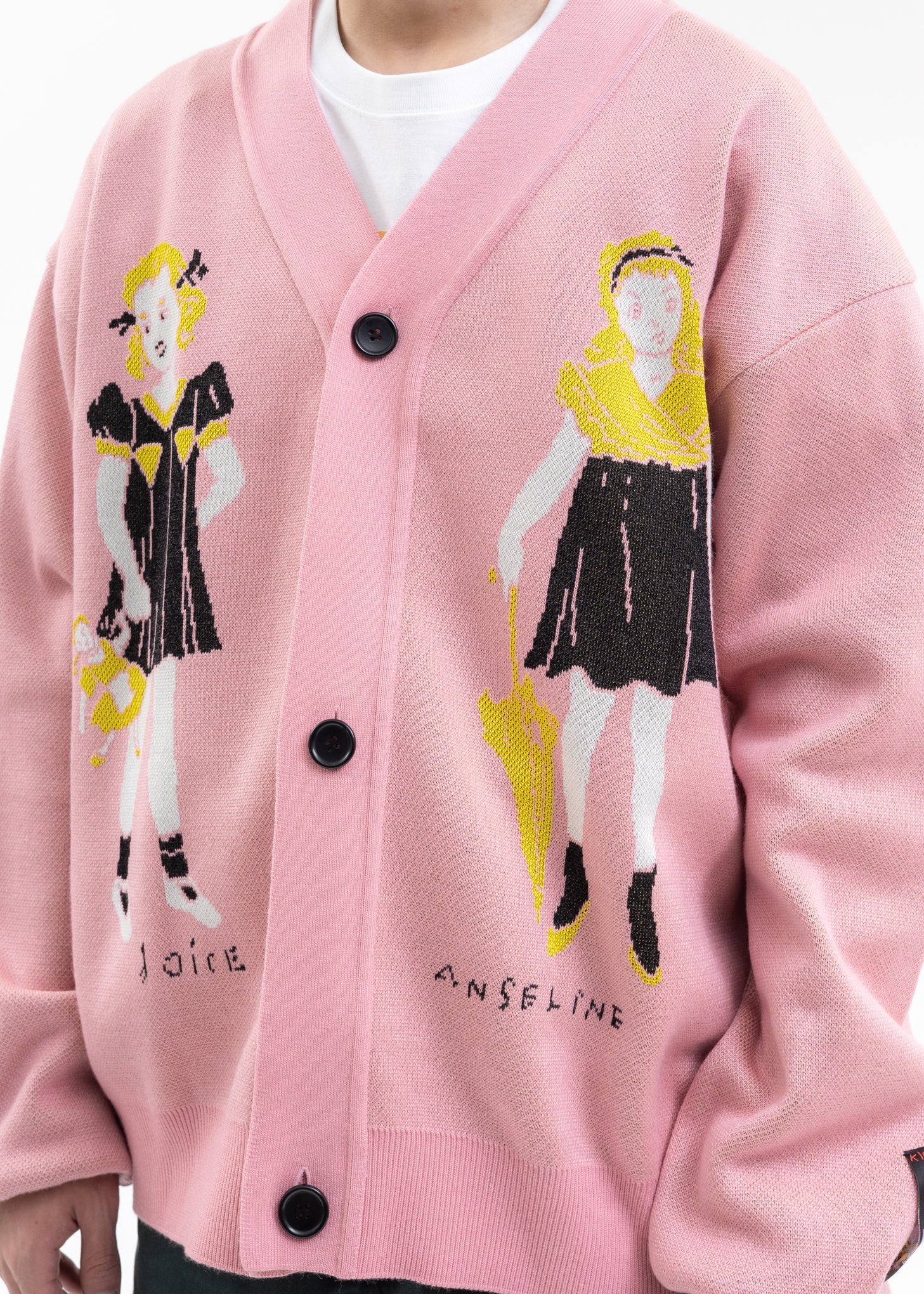 Pink Angeline and Joyce Knit Cardigan - KIDILL × Henry Darger Collaboration - Image 4