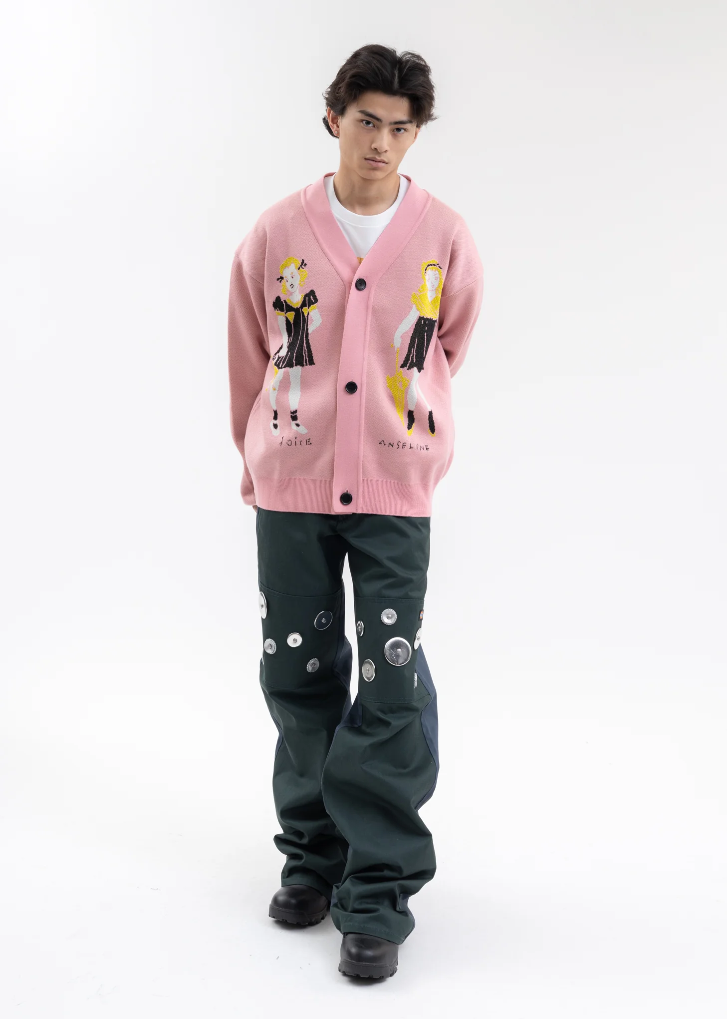 Pink Angeline and Joyce Knit Cardigan - KIDILL × Henry Darger Collaboration - Image 5