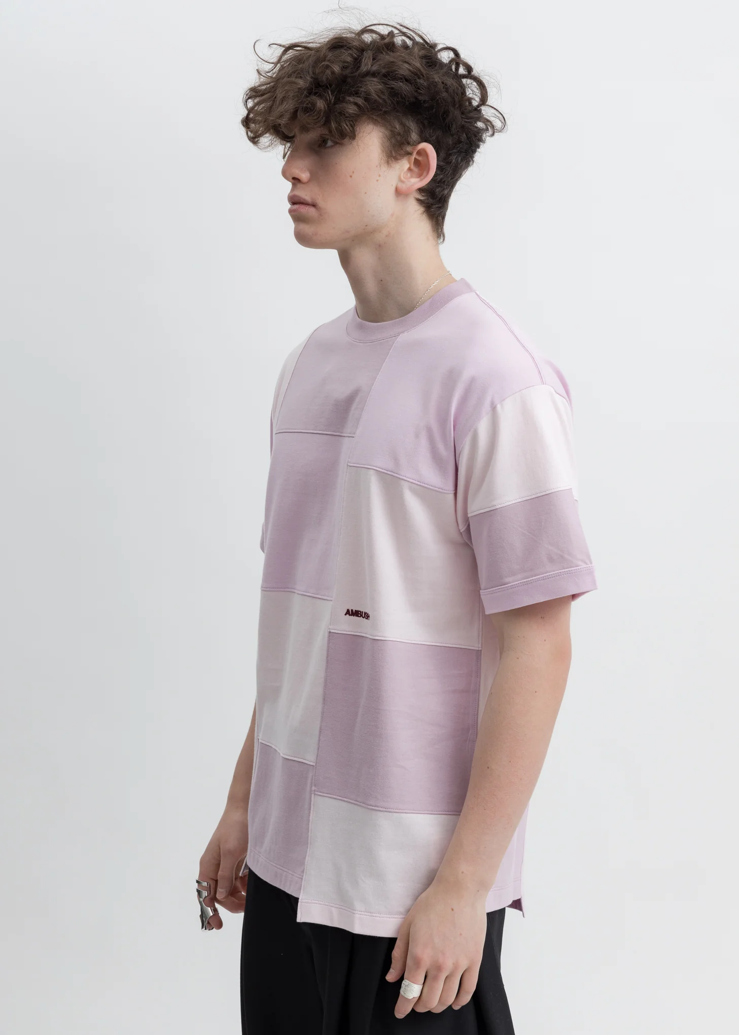 Pink Block Panel T-Shirt - Image 3