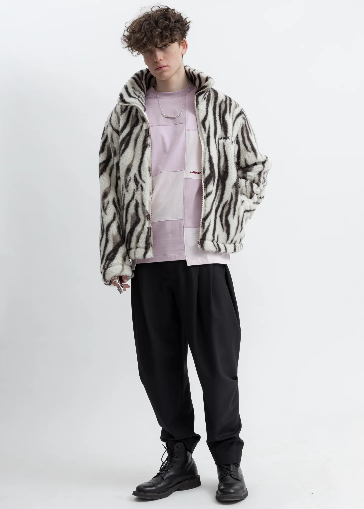 Pink Block Panel T-Shirt - Image 5