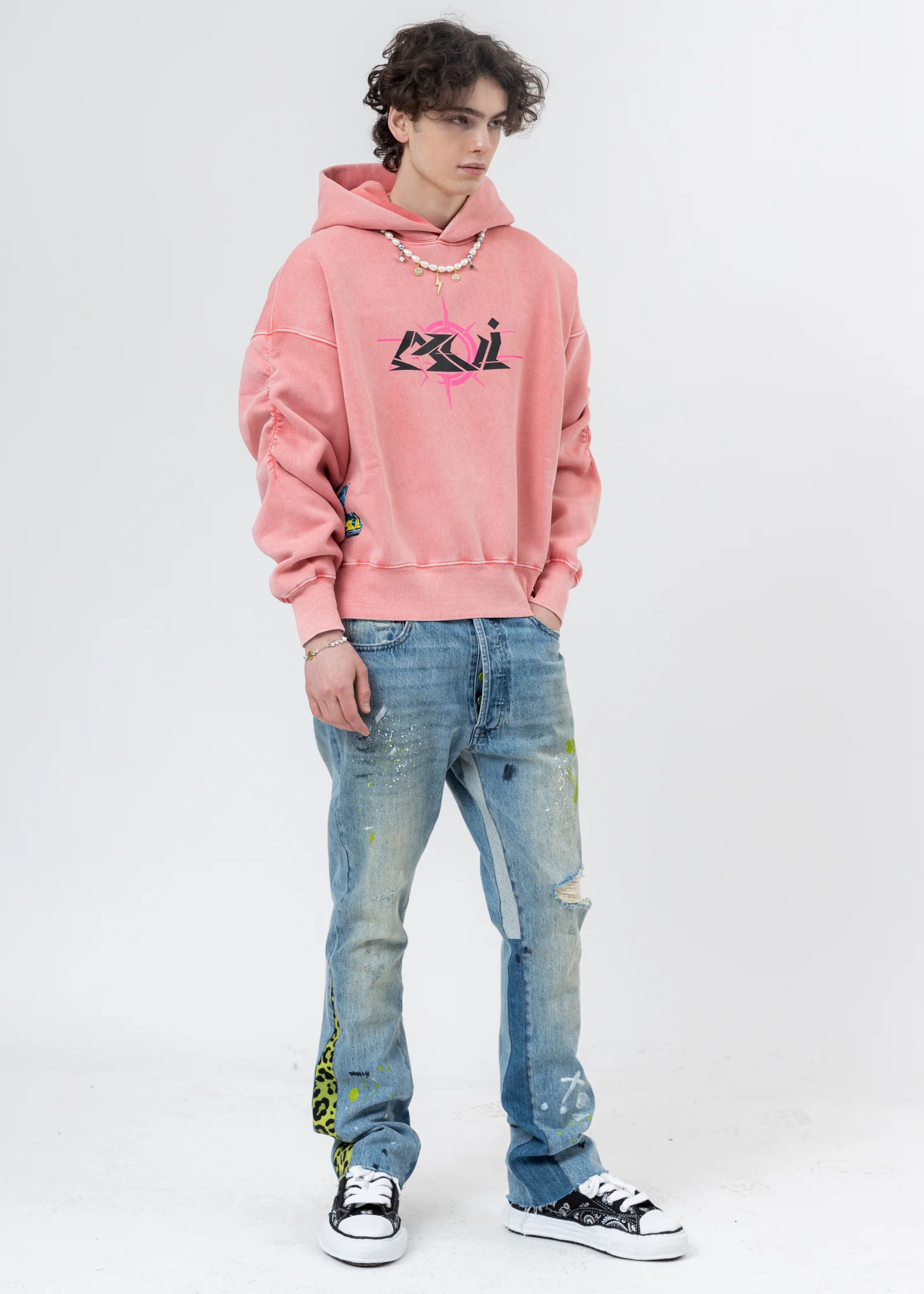 Pink Butterfly Rib Cage Hoodie - Image 5