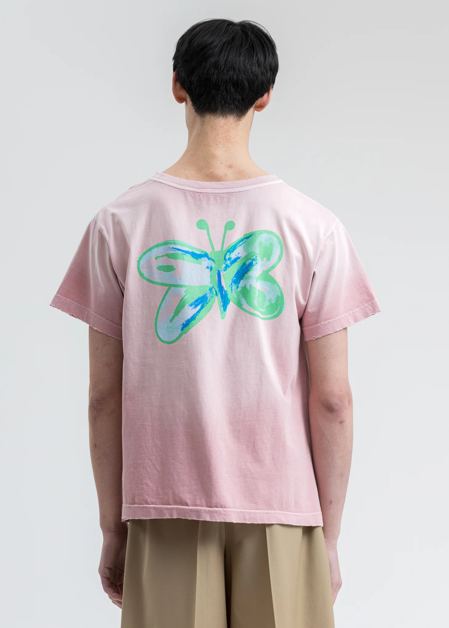 Pink Butterfly Washed T-Shirt - Image 2
