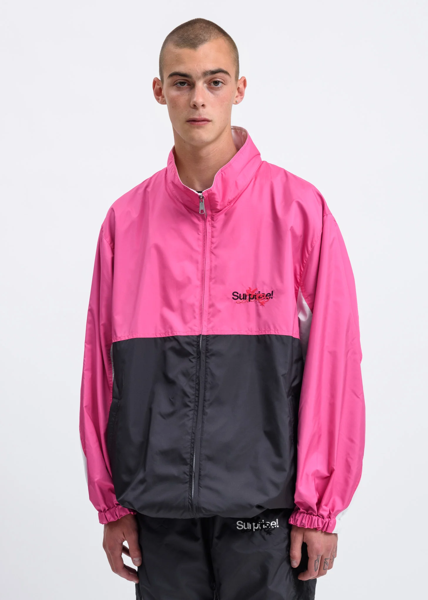 Pink Chaos Embroidery Track Jacket - Image 2