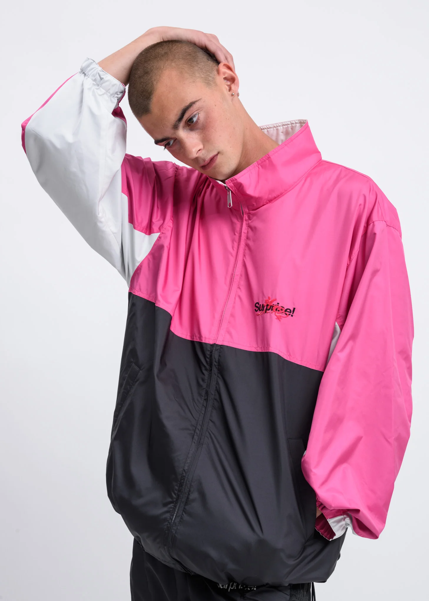 Pink Chaos Embroidery Track Jacket - Image 4