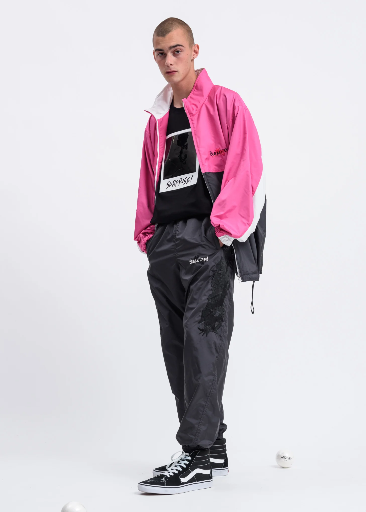 Pink Chaos Embroidery Track Jacket - Image 5
