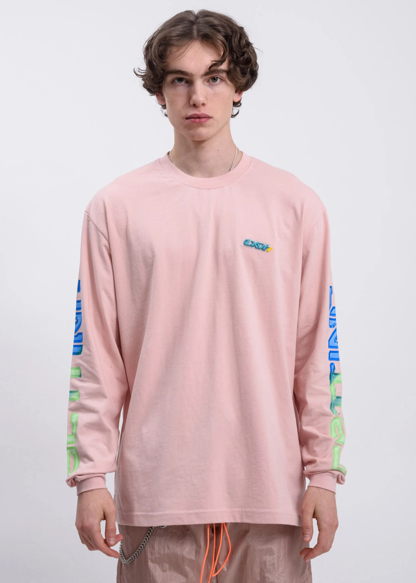 Pink Chest Logo Long Sleeve