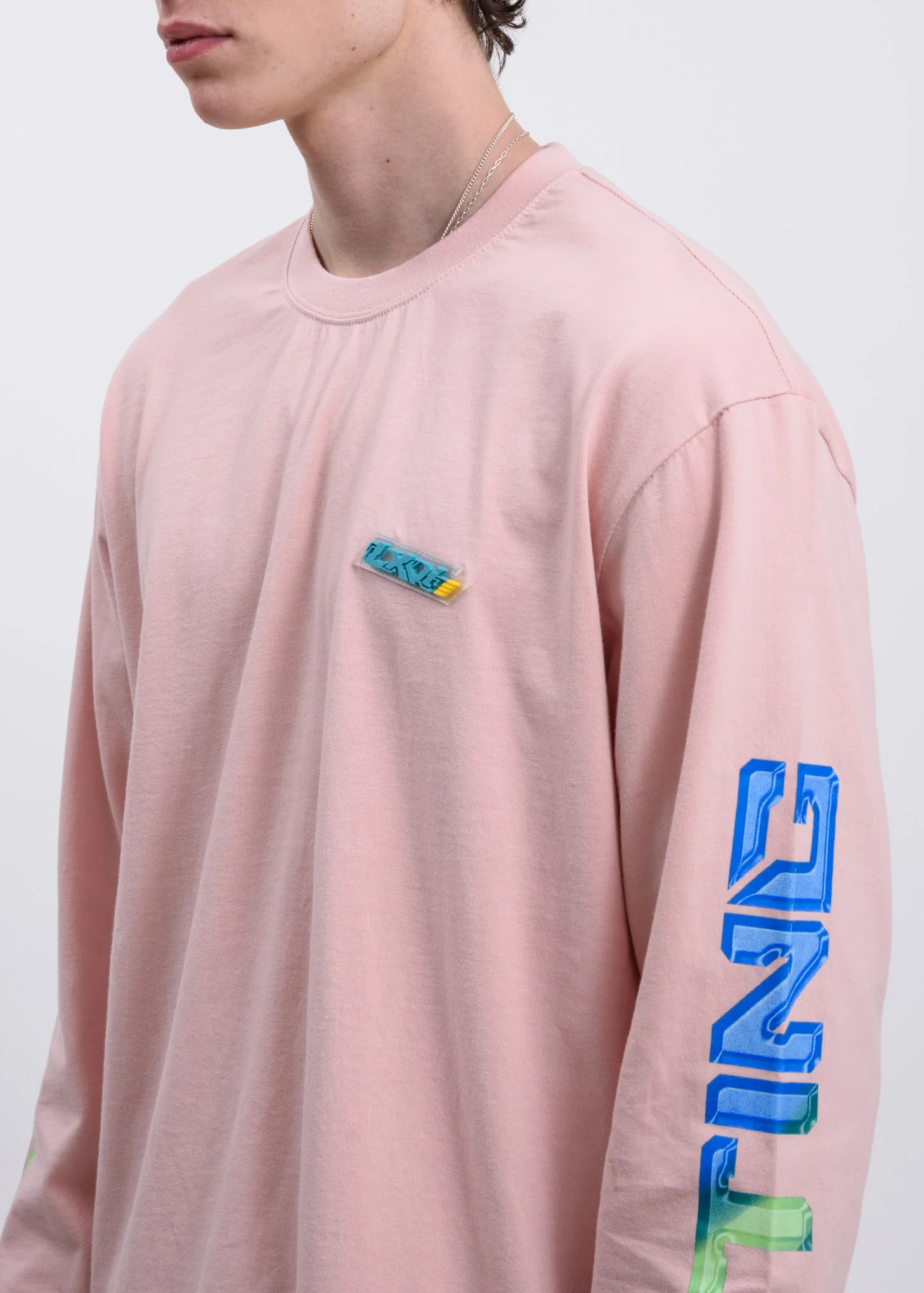 Pink Chest Logo Long Sleeve - Image 4