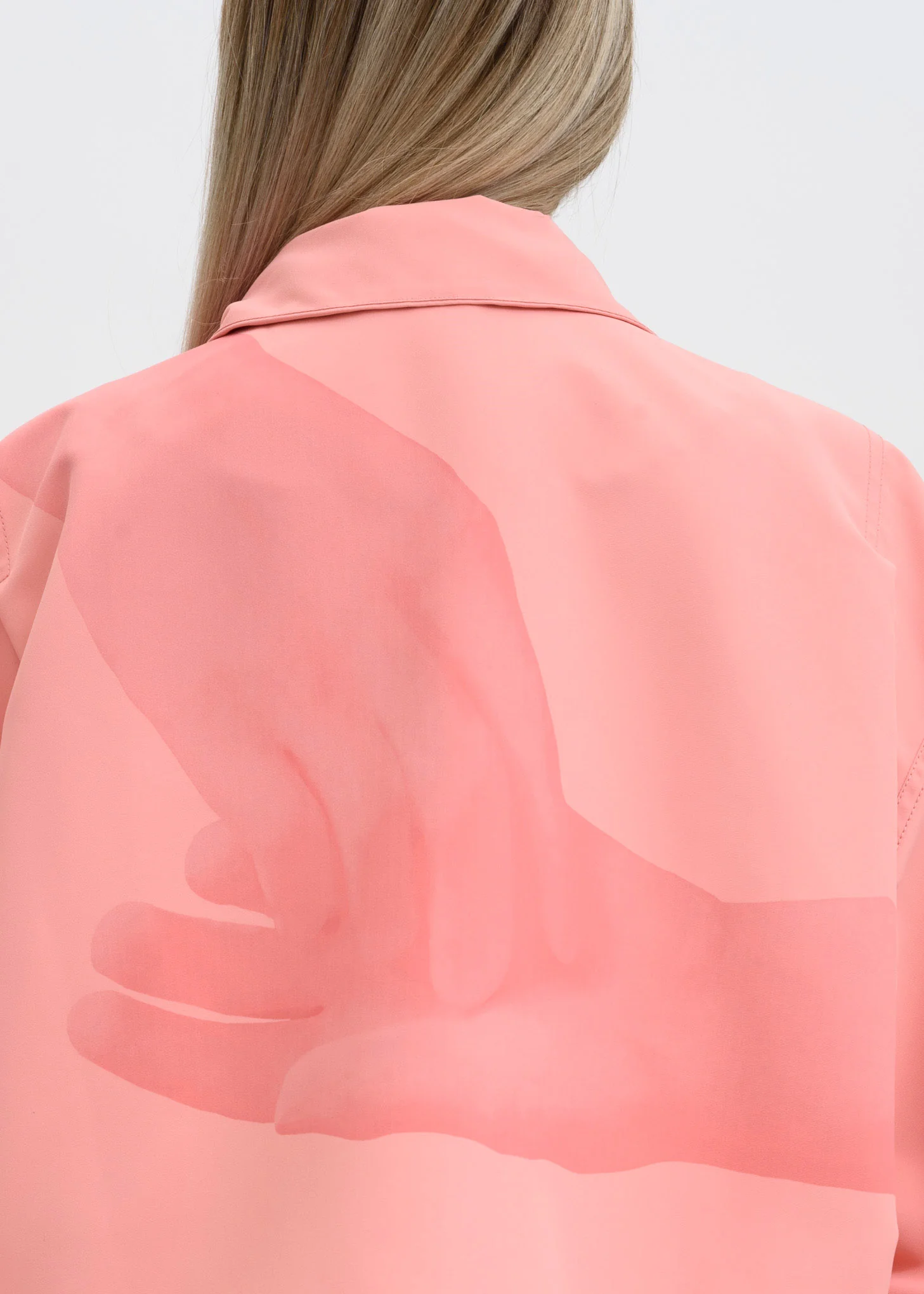 Pink Cropped Zip Up Jacket - Image 4