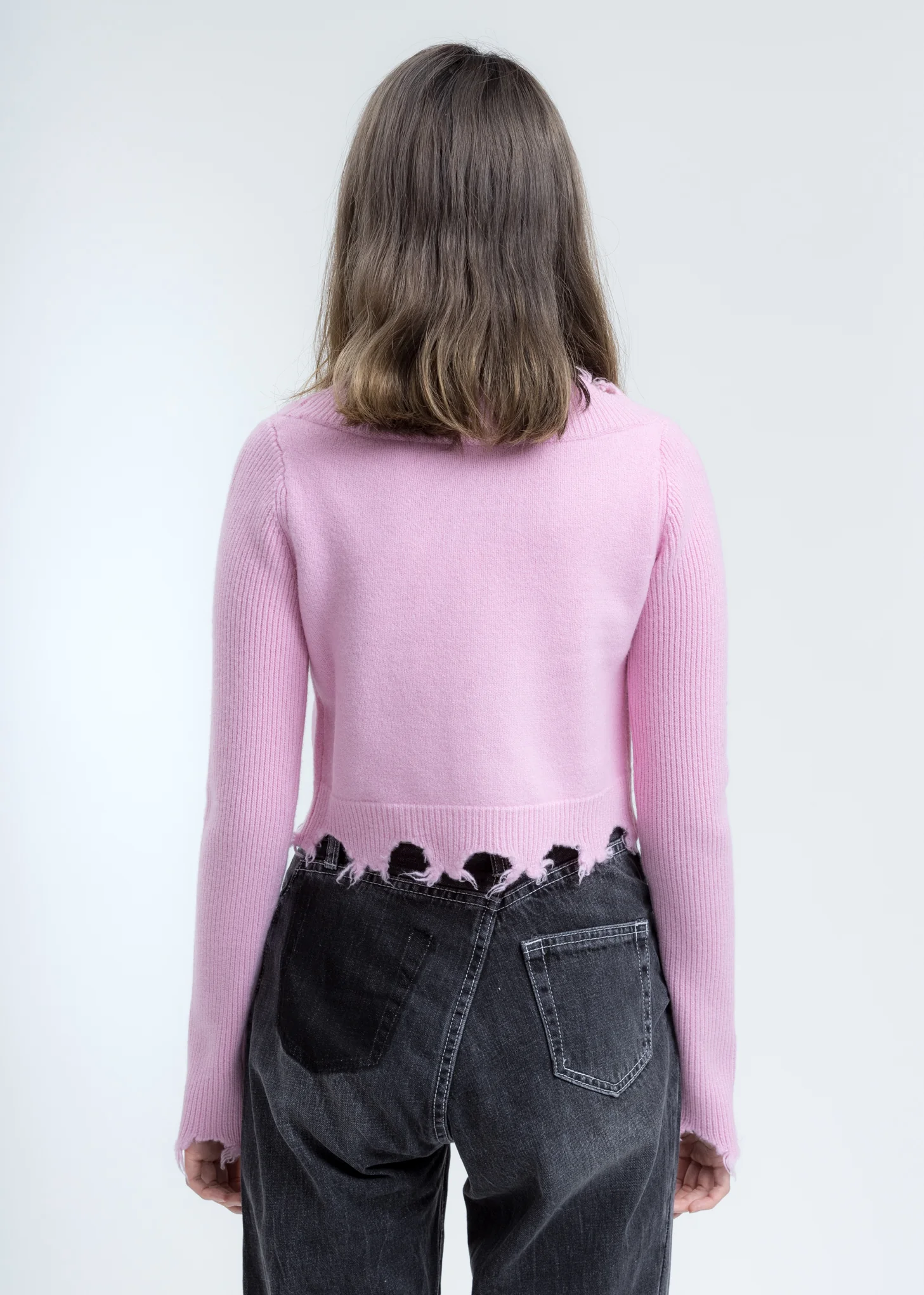 Pink Destroyed Cardigan - Image 4