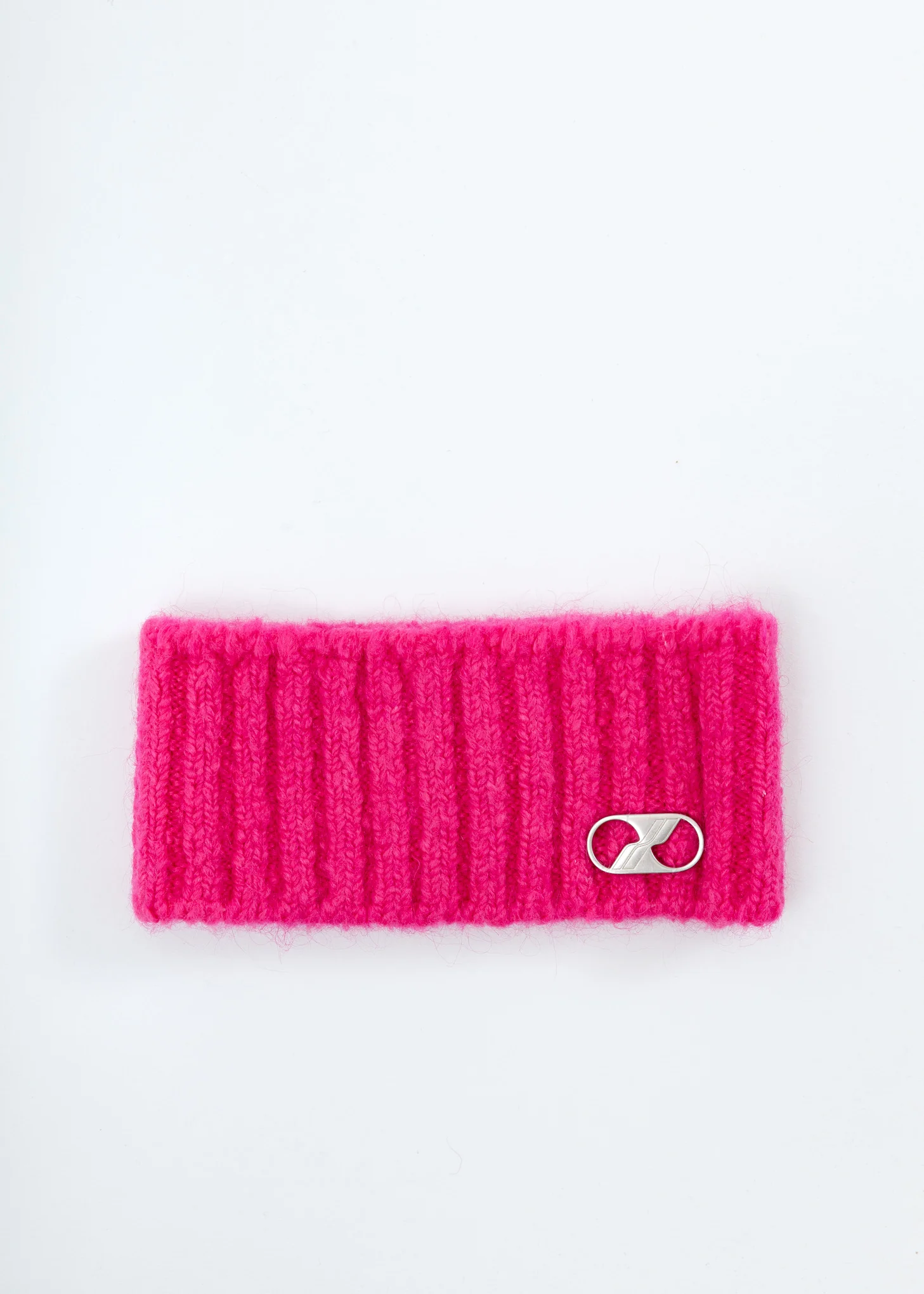 Pink Embroidered Metal Logo Hairband