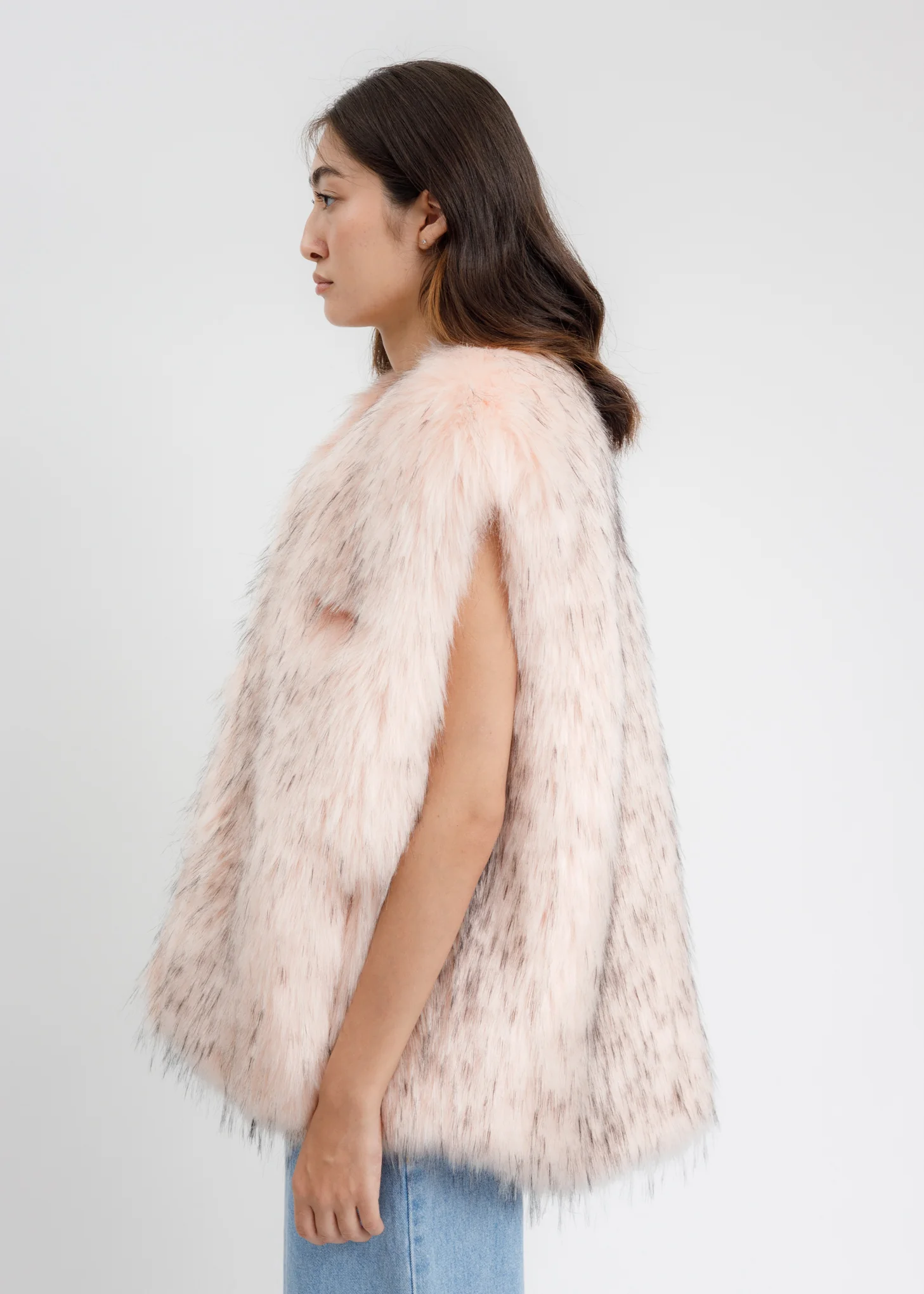 Pink Faux Fur Vest - Image 2