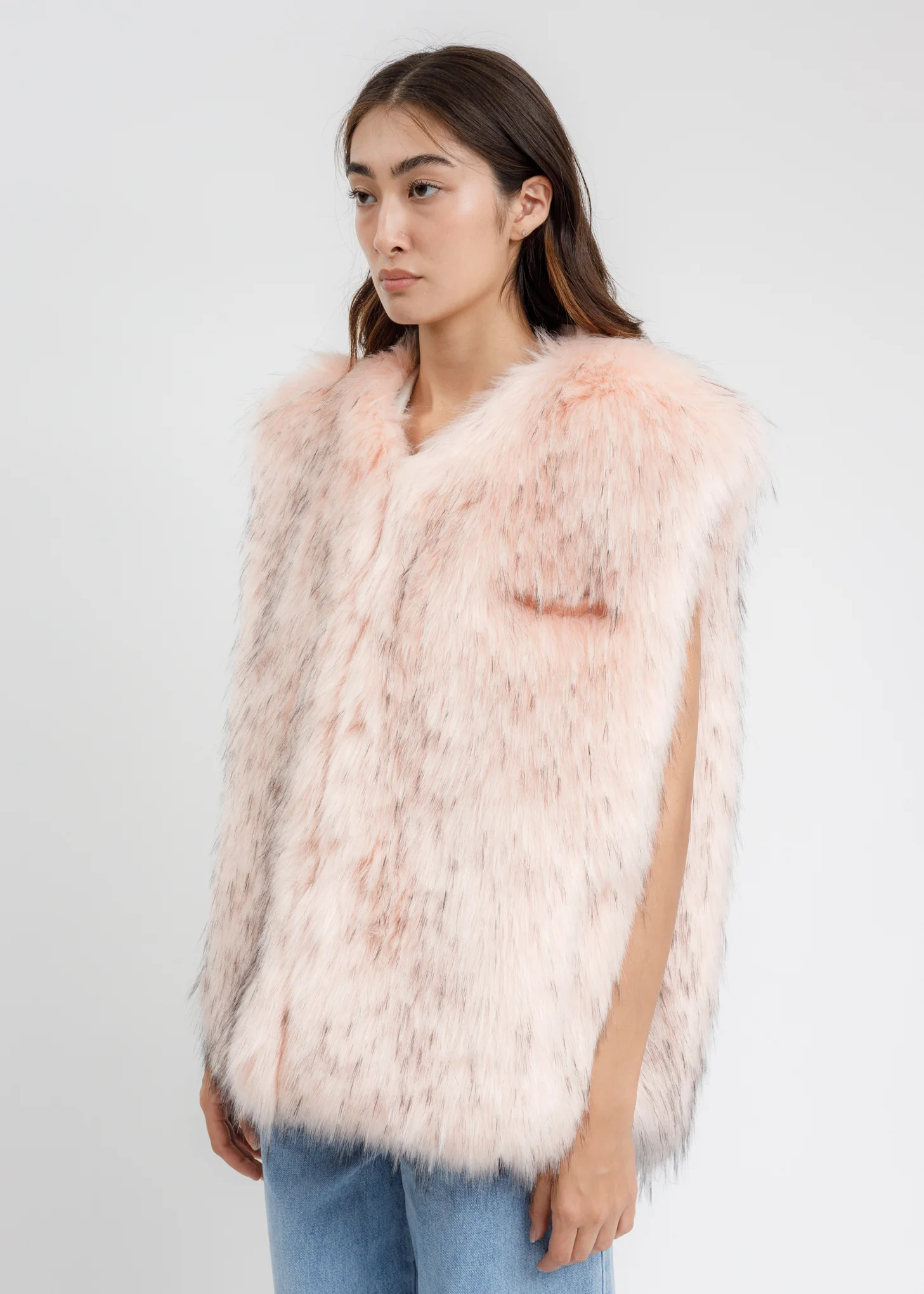 Pink Faux Fur Vest - Image 3