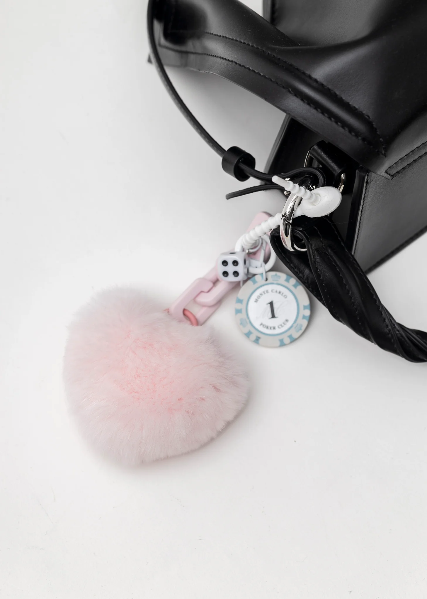 Fluffy Heart With Chips and Dice Keyring -Single - Image 4