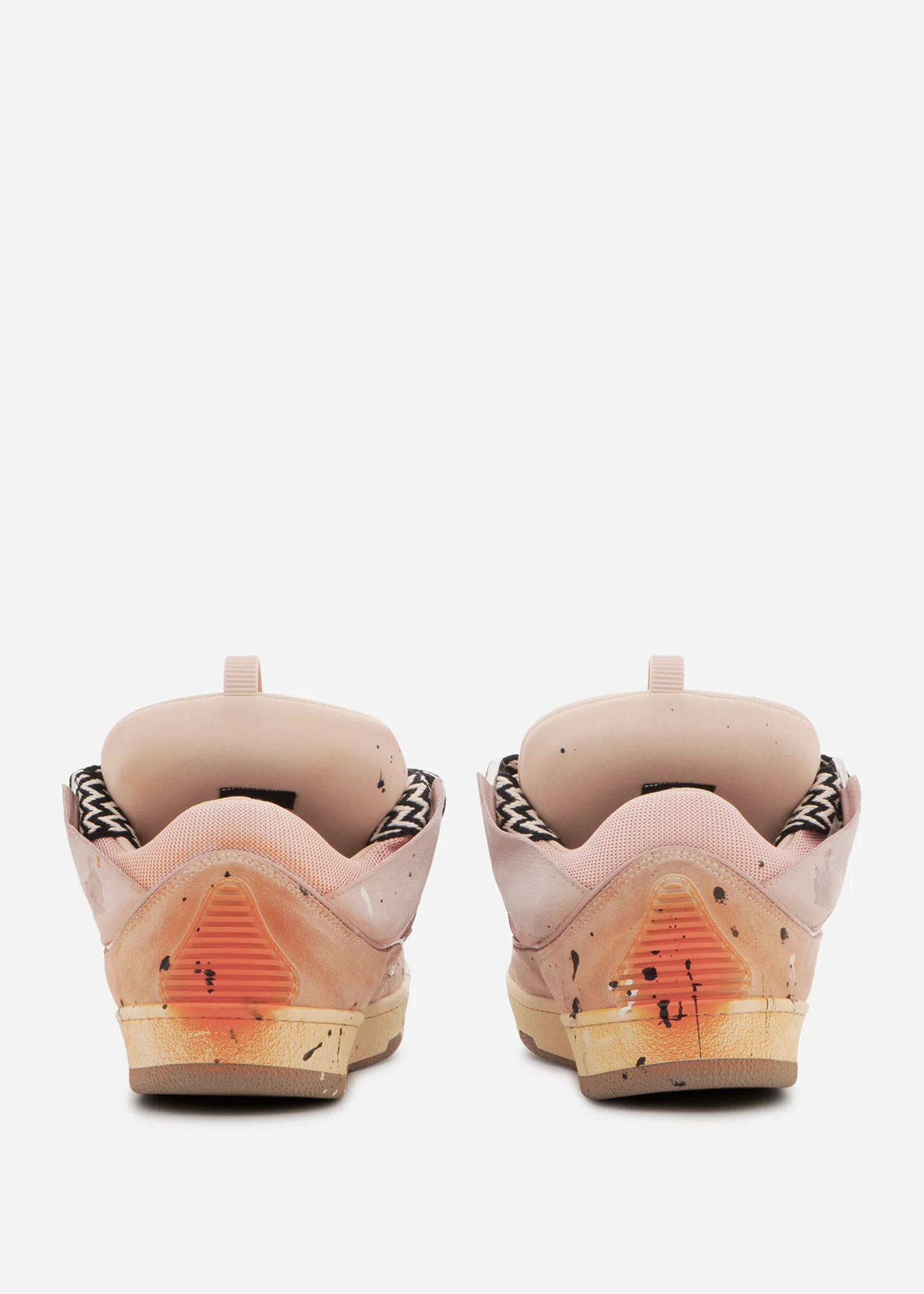 Pink GALLERY DEPT. X LANVIN LEATHER CURB SNEAKERS - Image 3