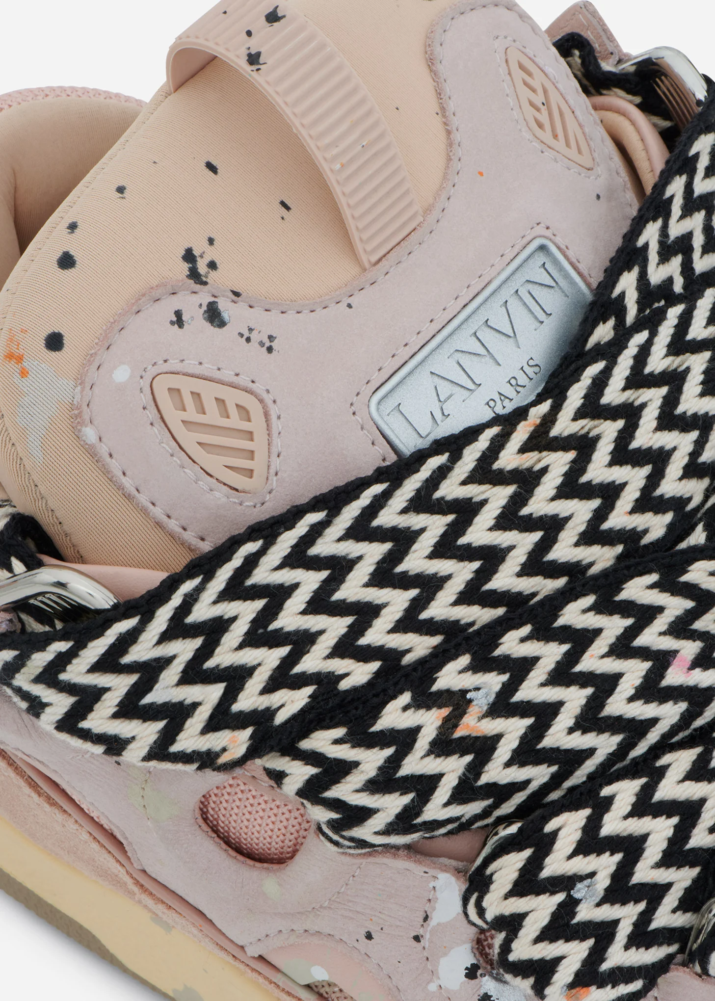 Pink GALLERY DEPT. X LANVIN LEATHER CURB SNEAKERS - Image 5