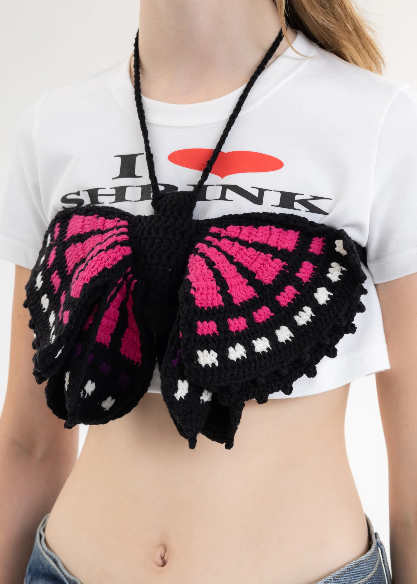Pink HAND-CROCHET BUTTERFLY TOPS - Image 2