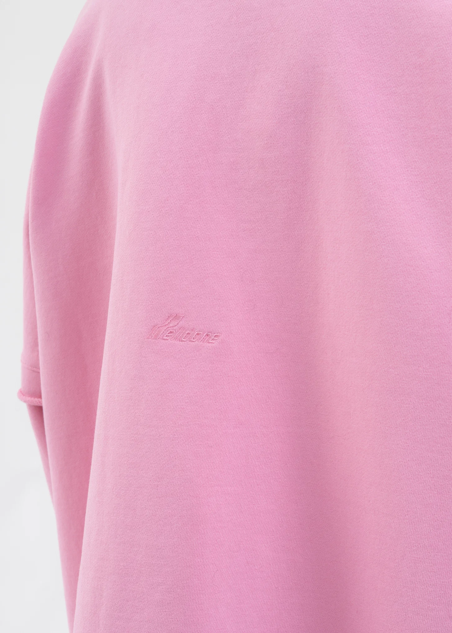 PINK HIGH NECK JERSEY ZIP-UP SWEATSHIRT - Image 4