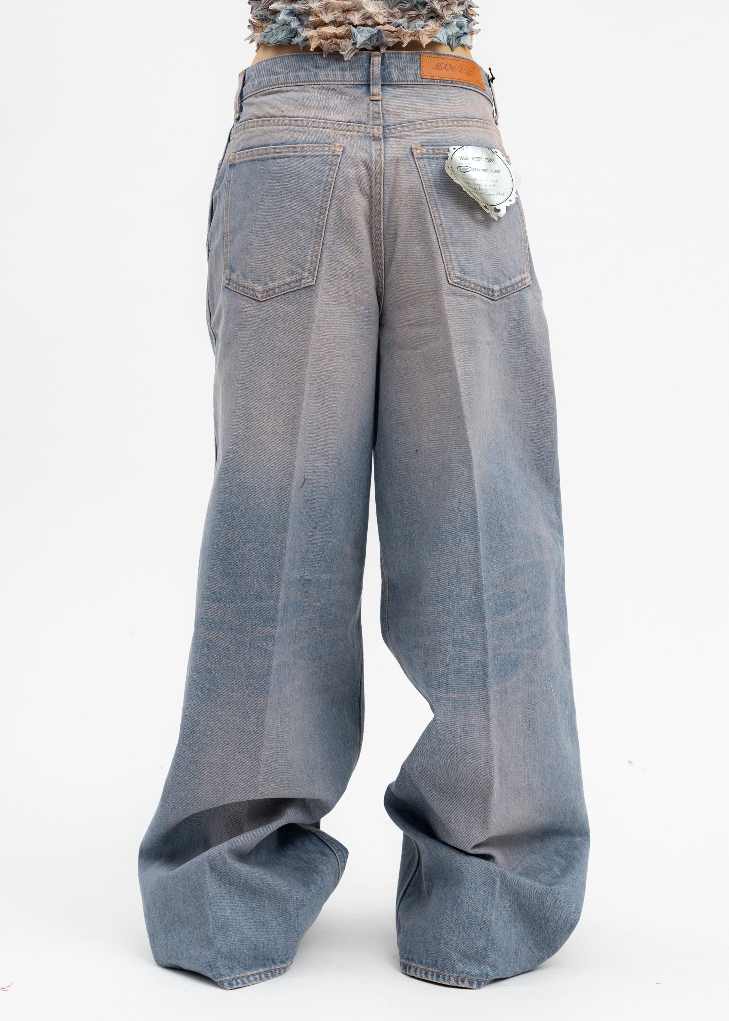 PINK INDIGO "MASUBOYS" BAGGY JEANS (OVER DYE) - Image 3