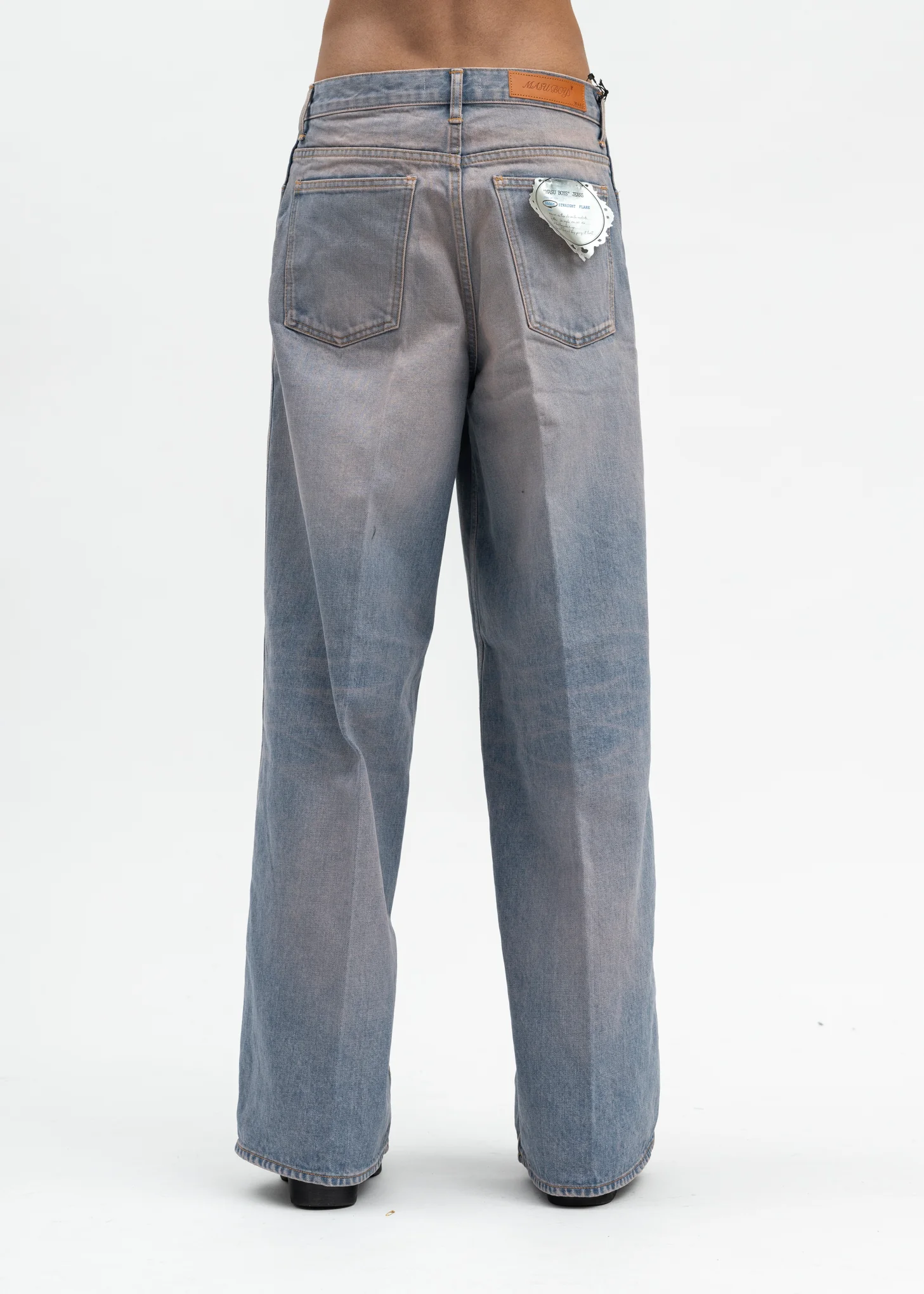PINK INDIGO "MASUBOYS" BAGGY JEANS (OVER DYE) - Image 3