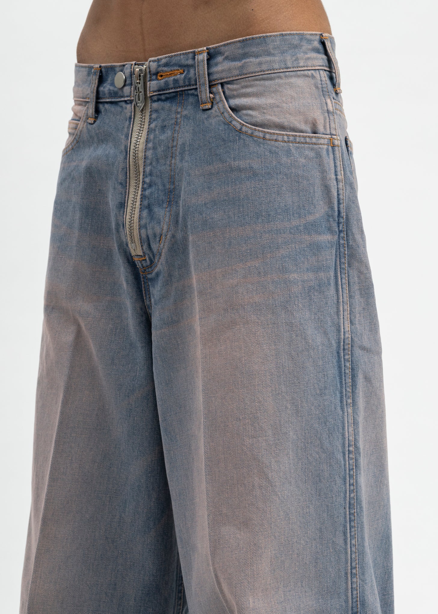 PINK INDIGO "MASUBOYS" BAGGY JEANS (OVER DYE) - Image 4