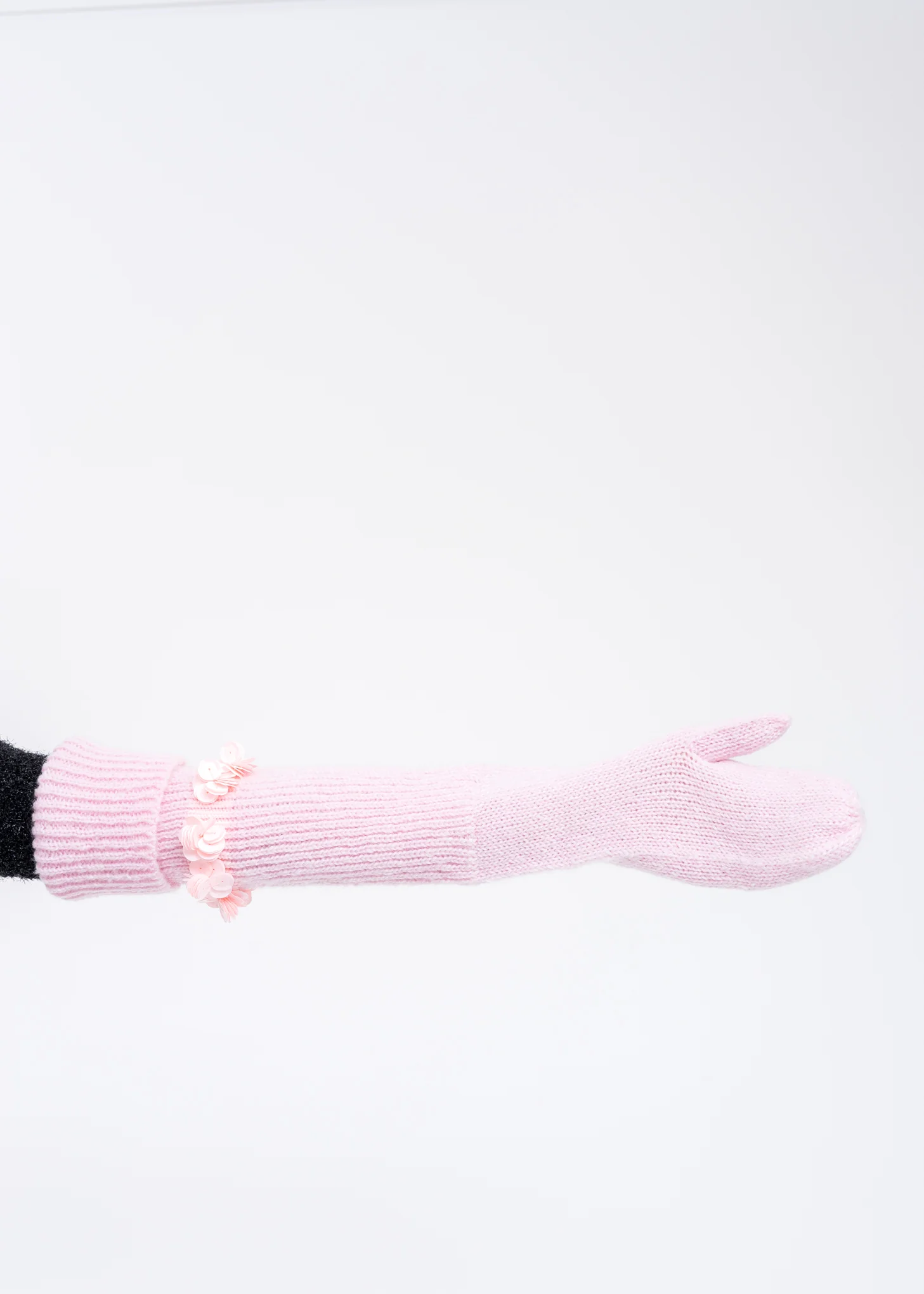 Pink Knit Gloves