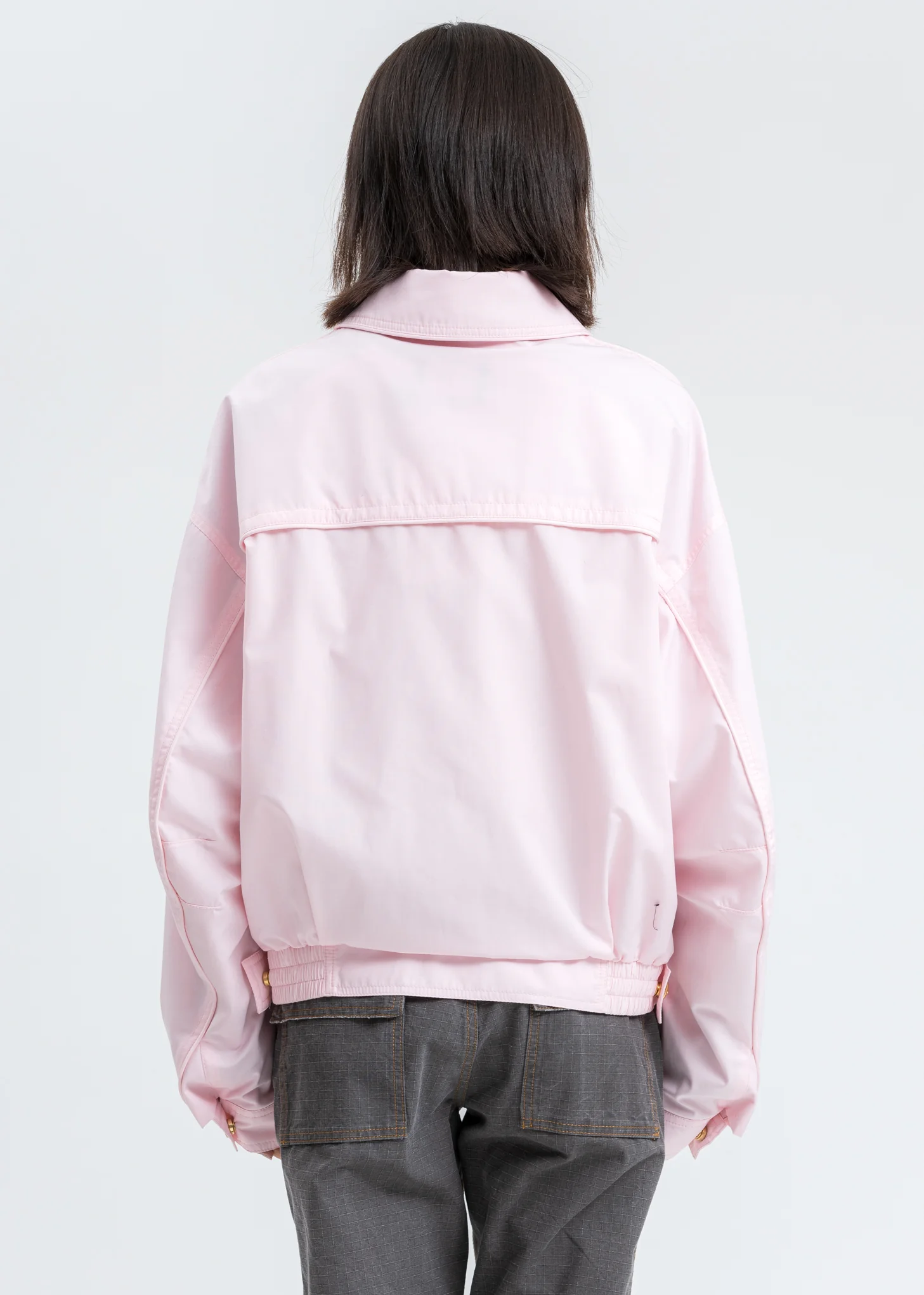 Pink Logo Embroidery and Piping Printed Jacket - Image 4