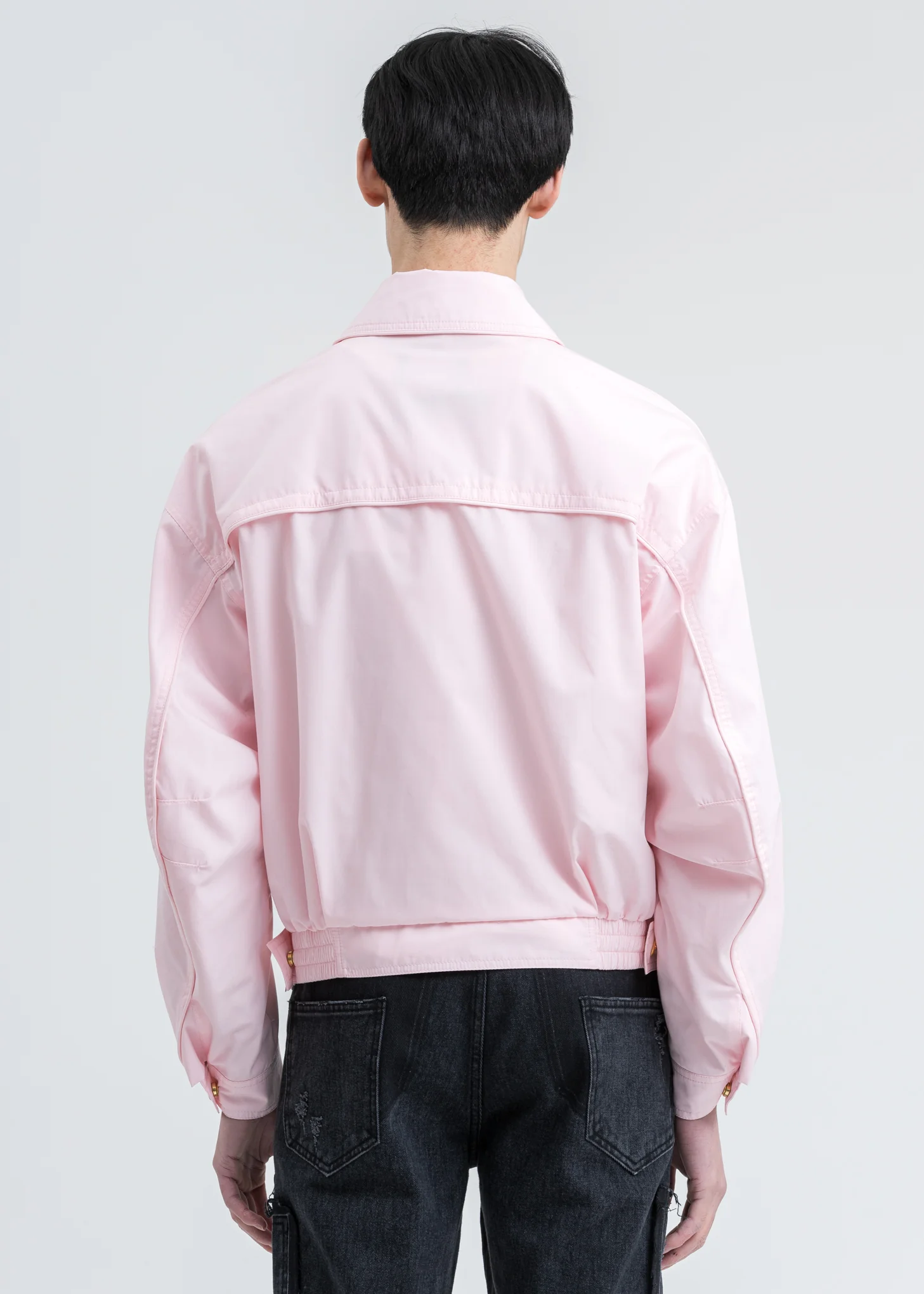 Pink Logo Embroidery and Piping Printed Jacket - Image 4