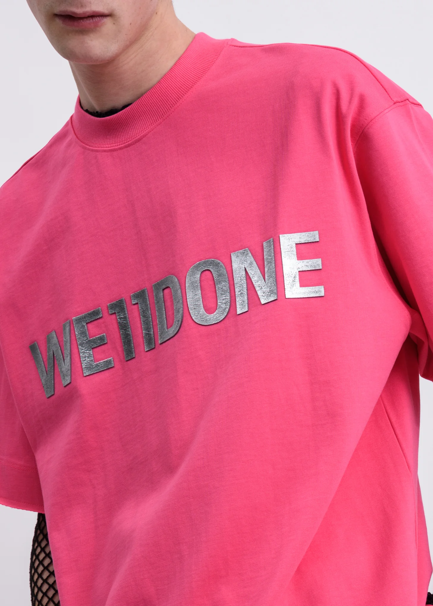 Pink  Metal Logo T-Shirt - Image 3